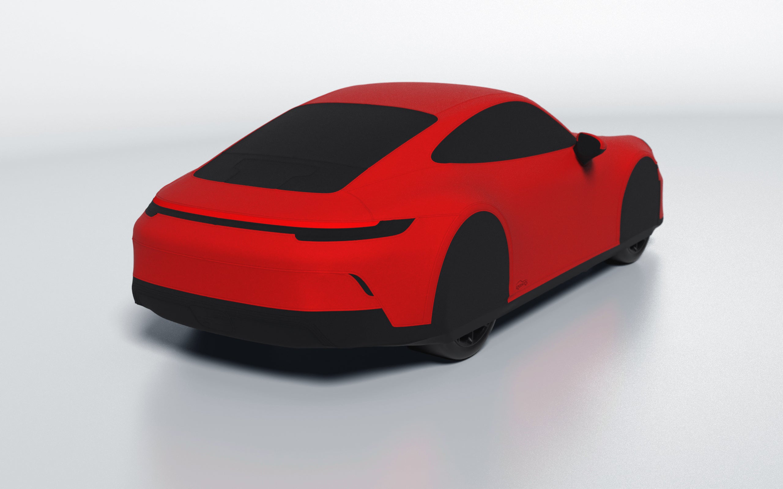 Goodwool tailor-made car cover for Porsche 911 (992.1) GT3 Touring — Red 150