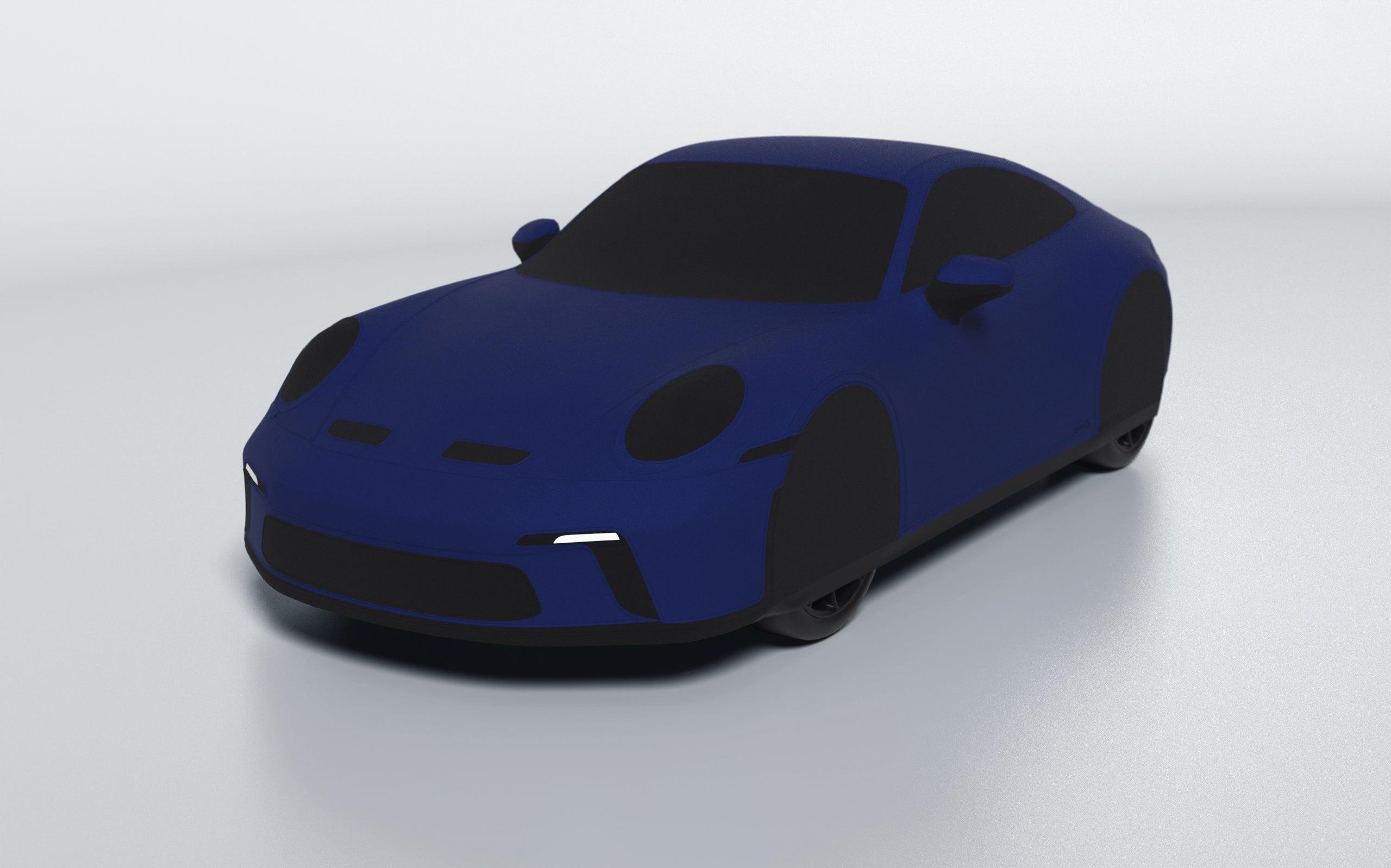 Goodwool tailor-made car cover for Porsche 911 (992.1) GT3 Touring — Blue 580
