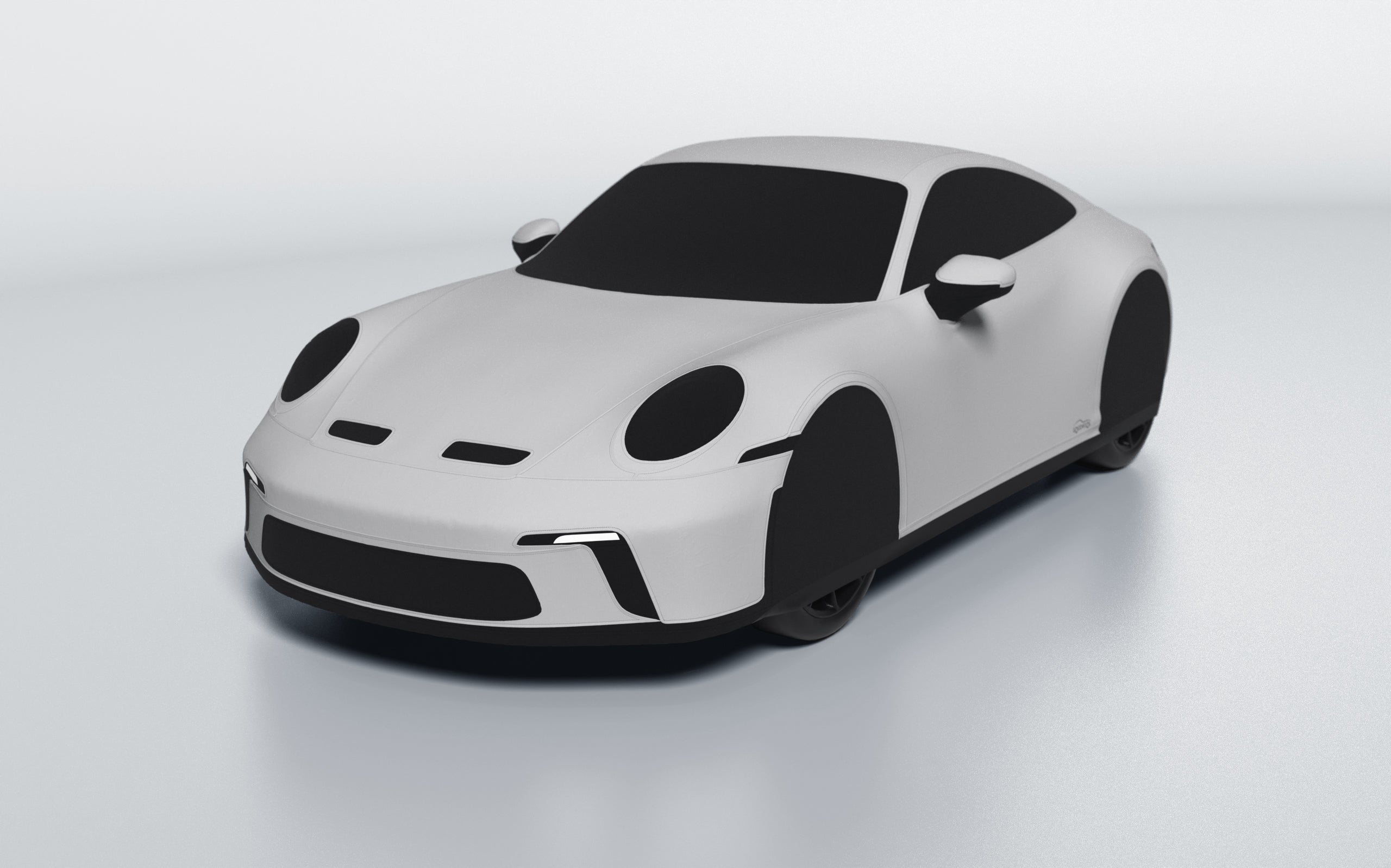 Goodwool tailor-made car cover for Porsche 911 (992.1) GT3 Touring — Grey 710