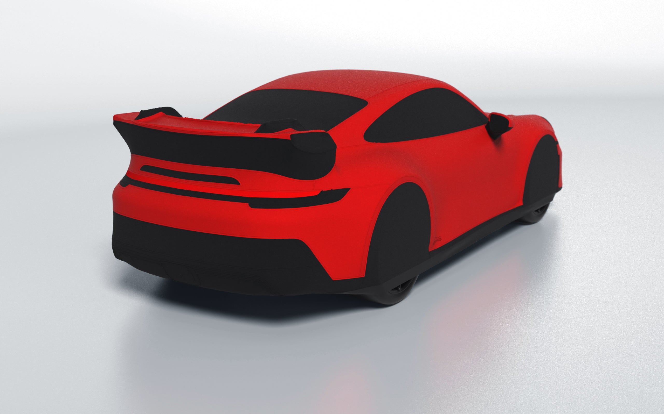 Goodwool tailor-made car cover for Porsche 911 (992.1) GT3 — Red 150