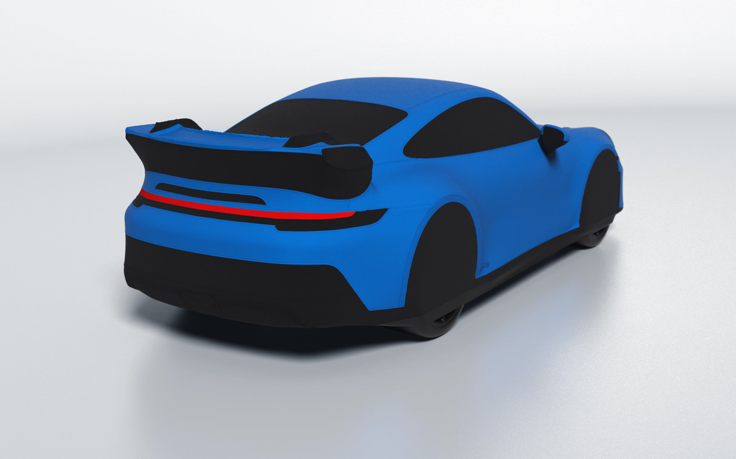 Goodwool tailor-made car cover for Porsche 911 (992.1) GT3 — Blue 540