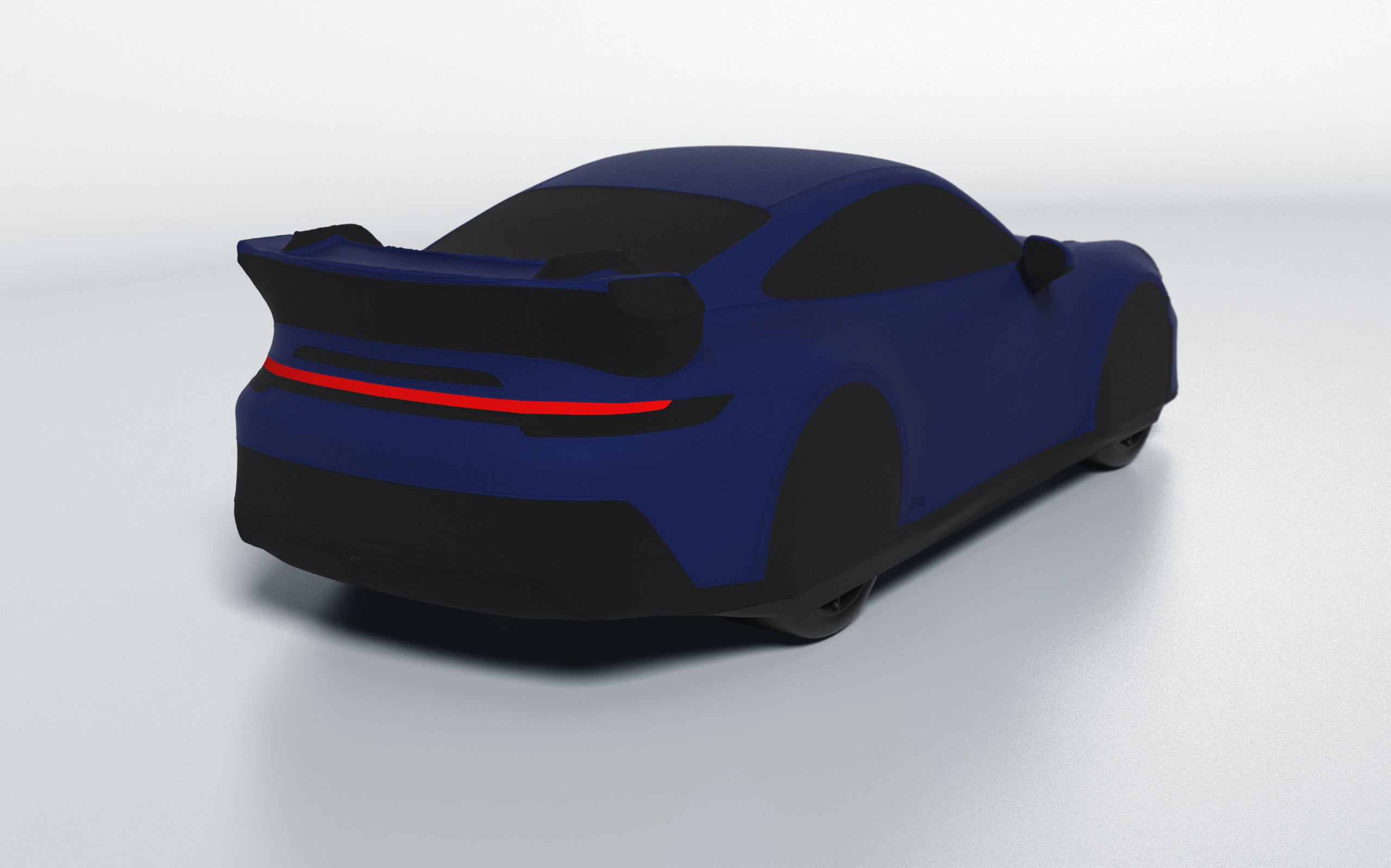 Goodwool tailor-made car cover for Porsche 911 (992.1) GT3 — Blue 590