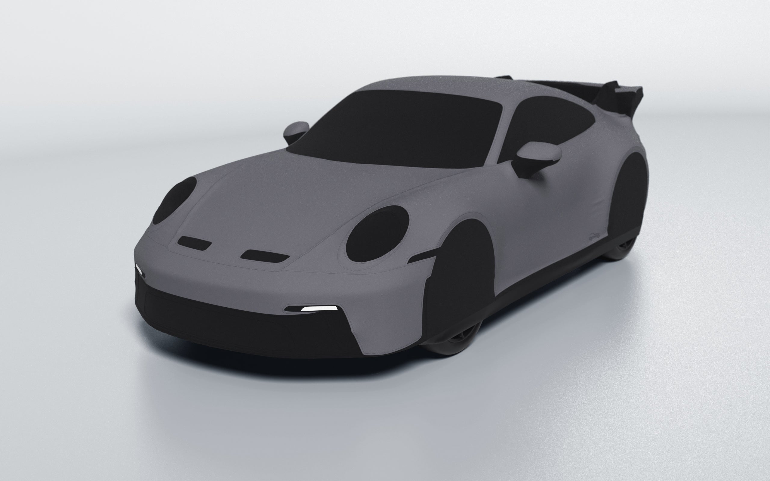 Goodwool tailor-made car cover for Porsche 911 (992.1) GT3 — Grey 770