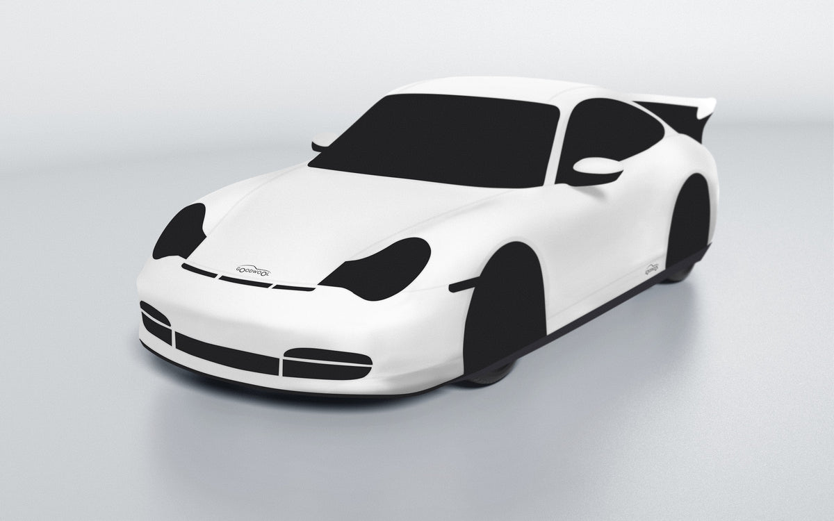 Goodwool tailor-made car cover for Porsche 911 (996.2) GT3 RS — White 010