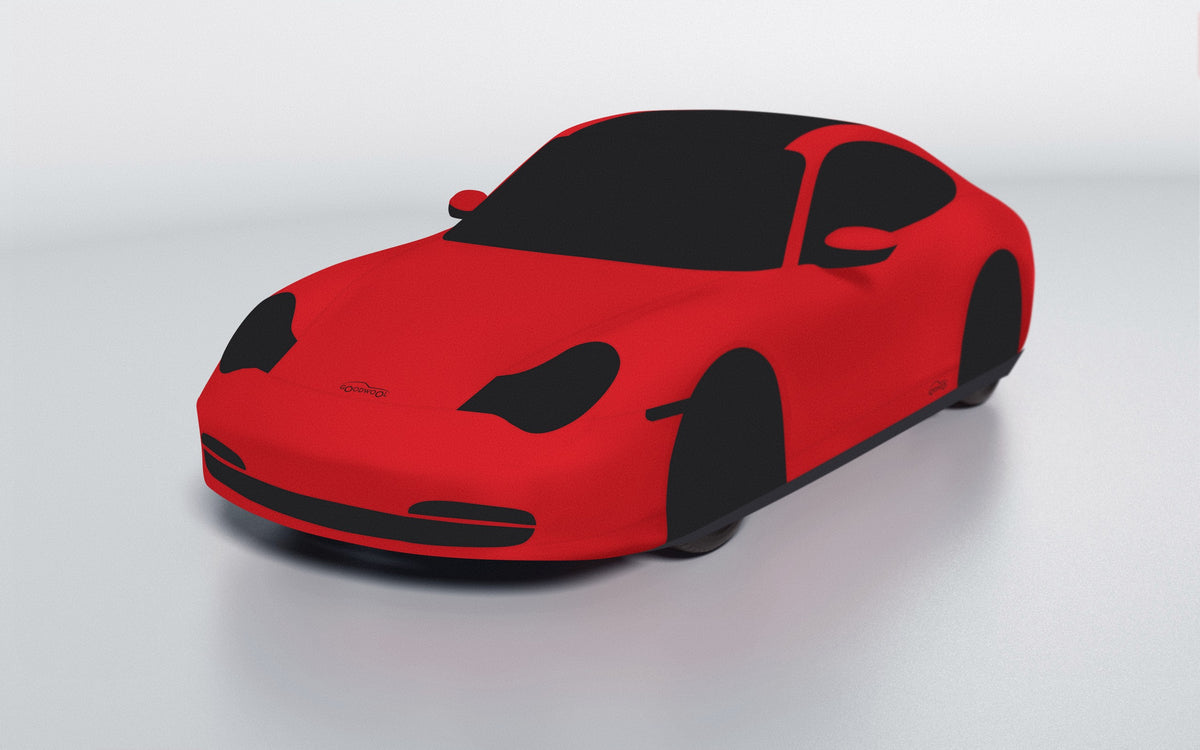 Goodwool tailor-made car cover for Porsche 911 (996.2) Targa — Red 150