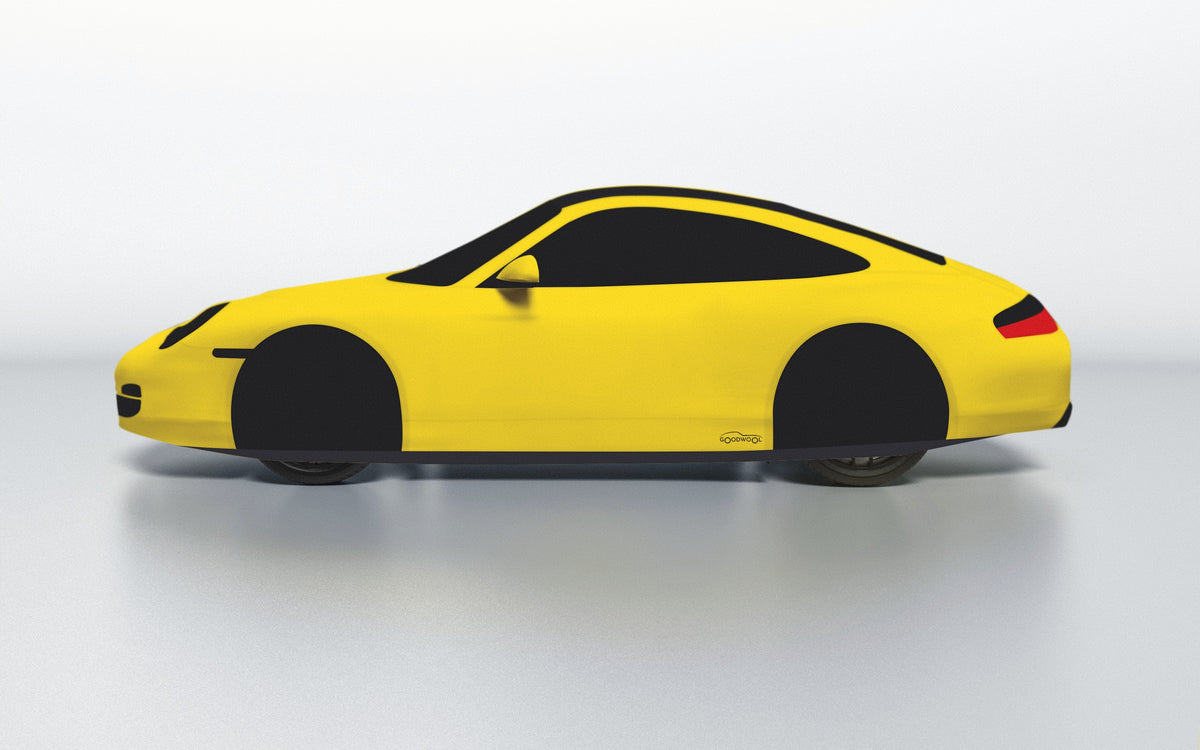 Goodwool tailor-made car cover for Porsche 911 (996.2) Targa — Yellow 340