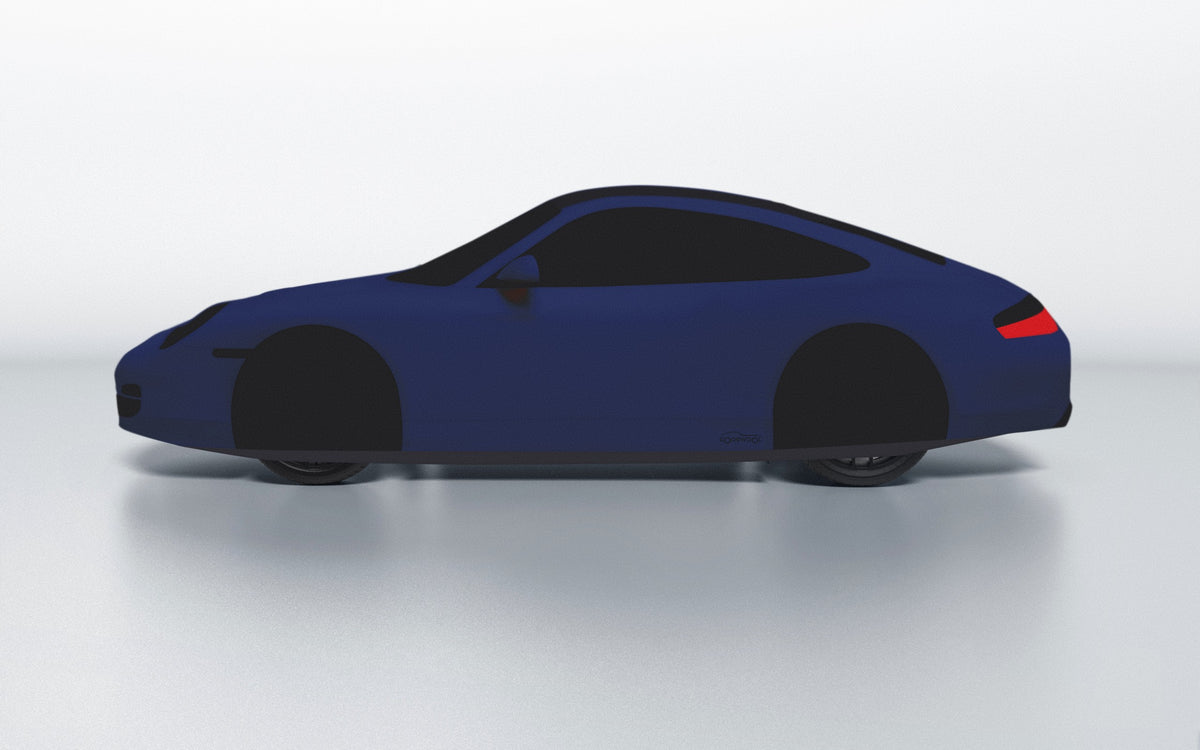 Goodwool tailor-made car cover for Porsche 911 (996.2) Targa — Blue 565