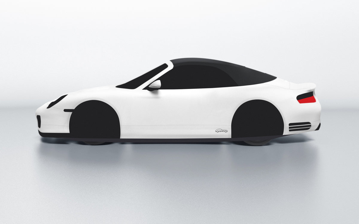 Goodwool tailor-made car cover for Porsche 911 (996.2) Turbo Cabriolet — White 010