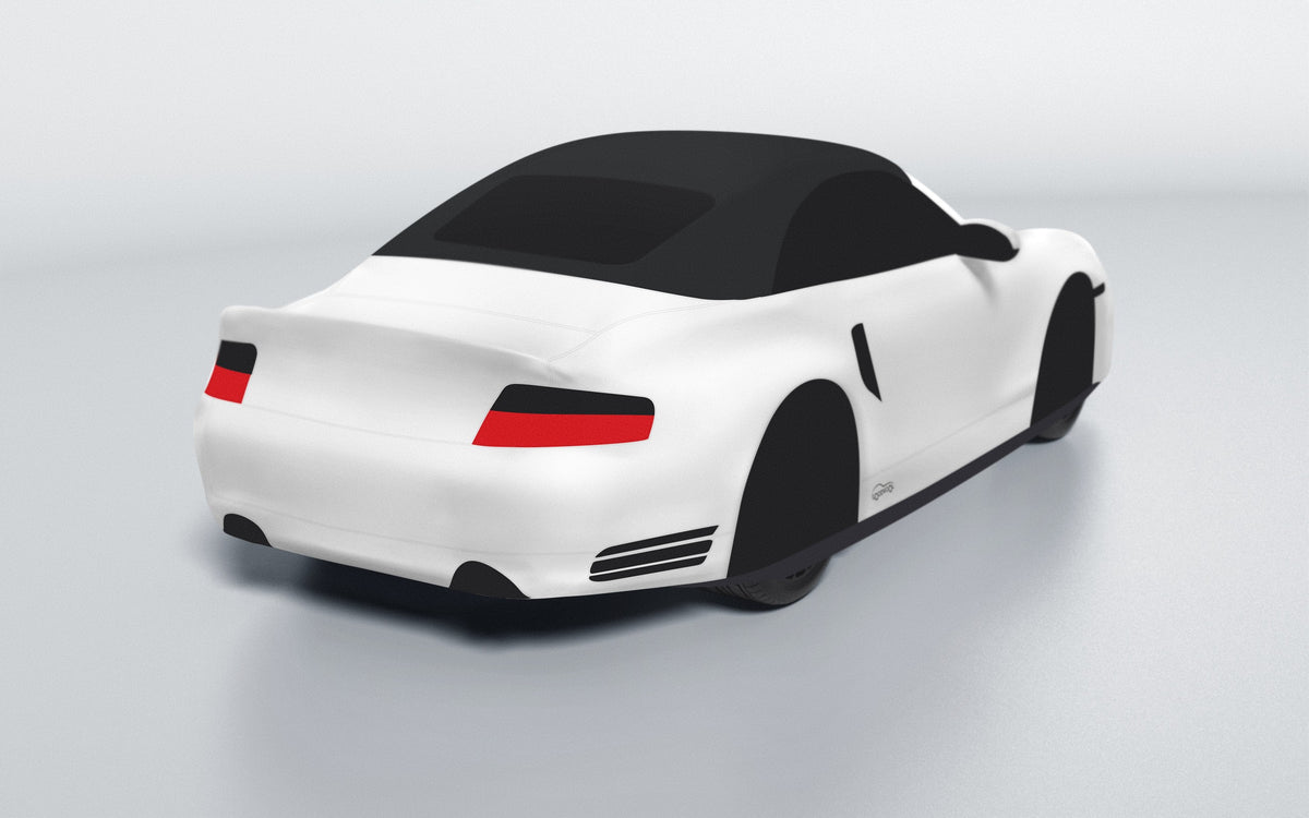 Goodwool tailor-made car cover for Porsche 911 (996.2) Turbo S Cabriolet — White 010