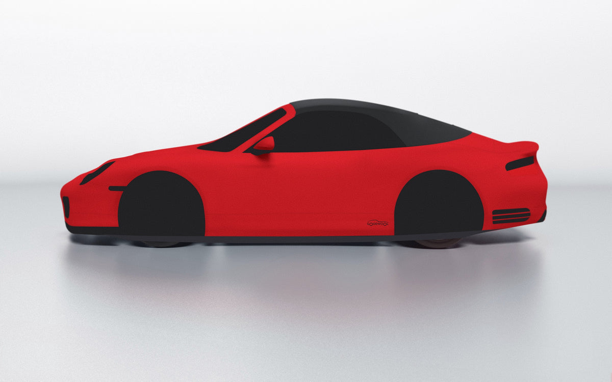 Goodwool tailor-made car cover for Porsche 911 (996.2) Turbo S Cabriolet — Red 150