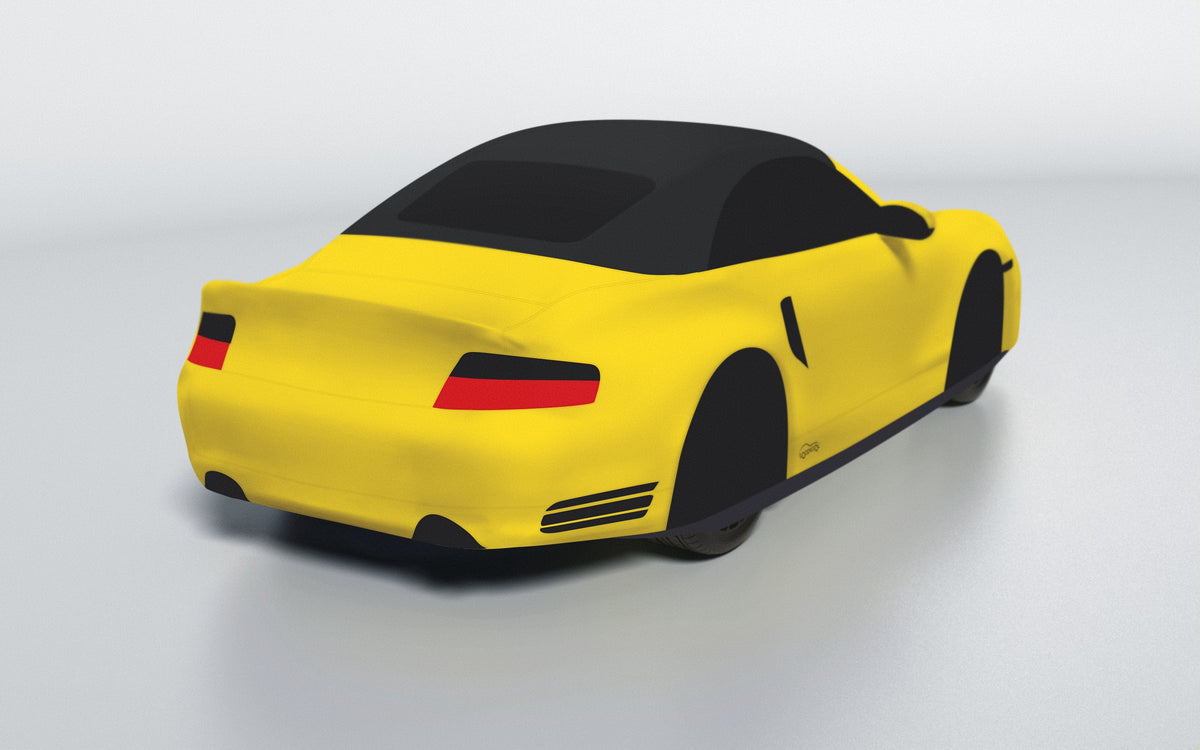 Goodwool tailor-made car cover for Porsche 911 (996.2) Turbo S Cabriolet — Yellow 340