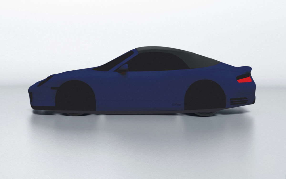 Goodwool tailor-made car cover for Porsche 911 (996.2) Turbo S Cabriolet — Blue 565