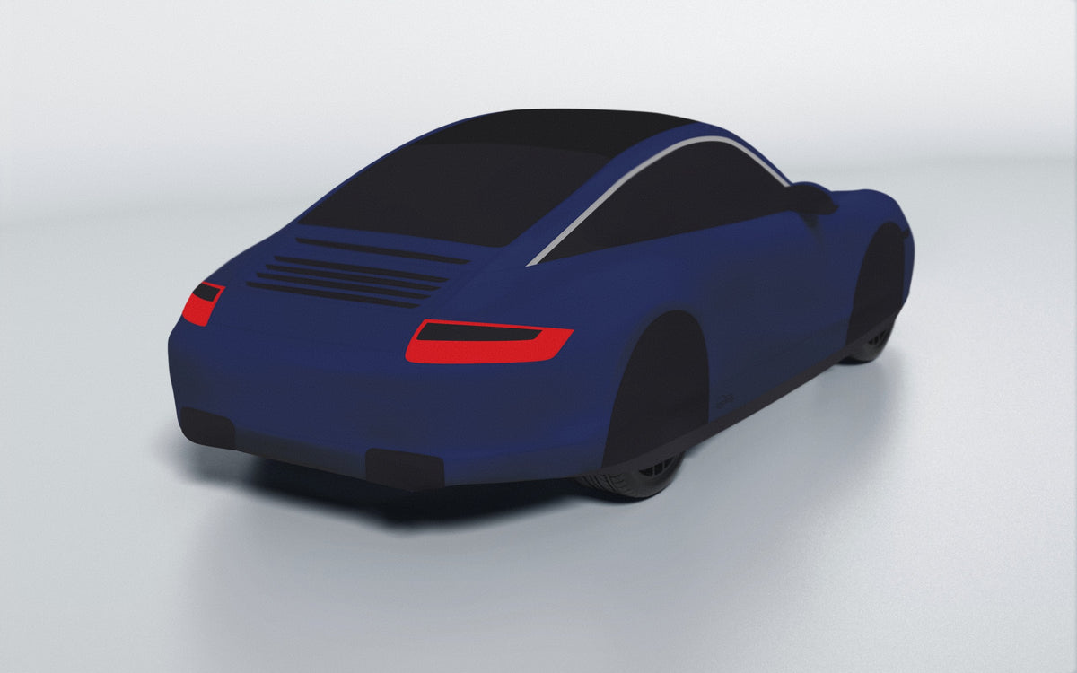 Goodwool tailor-made car cover for Porsche 911 (997.1) Targa 4S — Blue 565