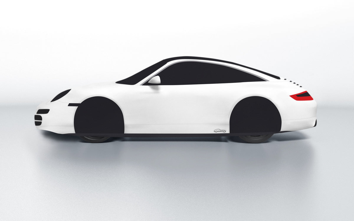 Goodwool tailor-made car cover for Porsche 911 (997.1) Targa 4 — White 010