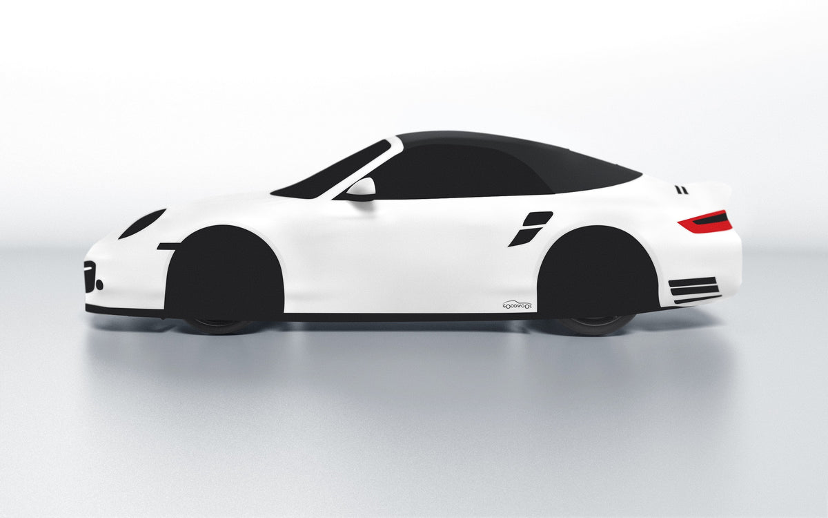 Goodwool tailor-made car cover for Porsche 911 (997.1) Turbo Cabriolet — White 010