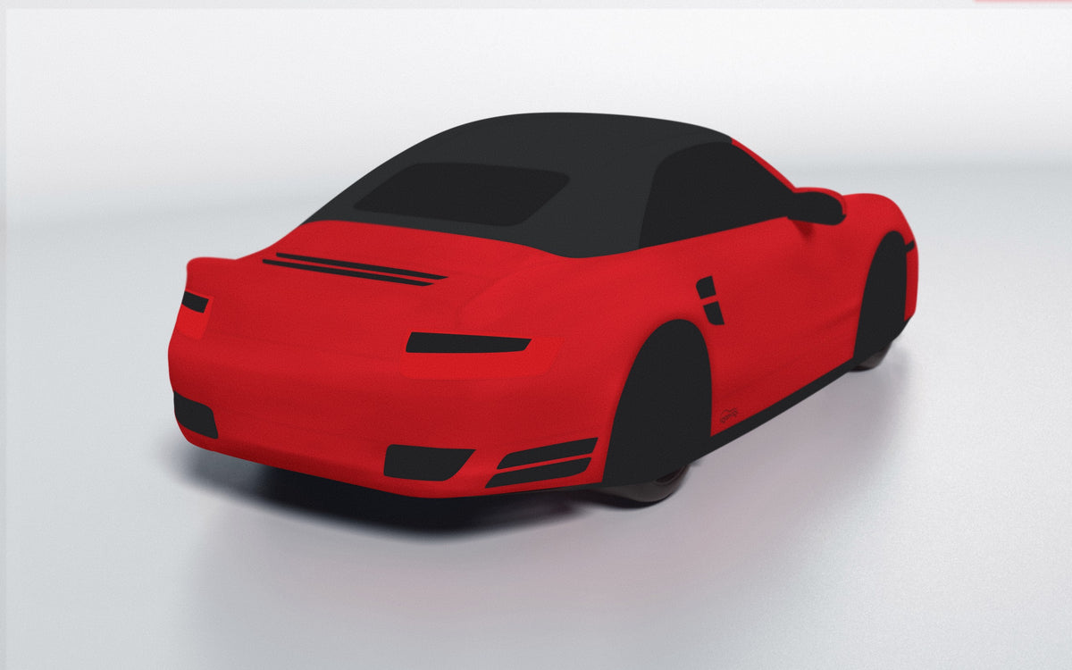 Goodwool tailor-made car cover for Porsche 911 (997.1) Turbo Cabriolet — Red 150