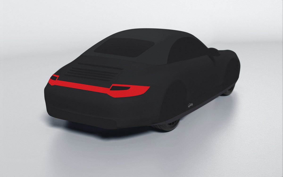 Goodwool tailor-made car cover for Porsche 911 (997.2) Carrera 4 Cabriolet — Black 850