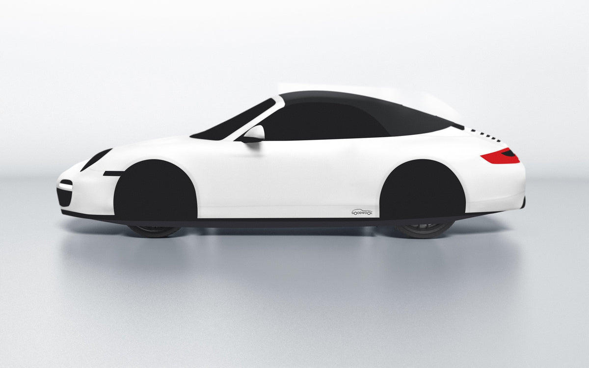 Goodwool tailor-made car cover for Porsche 911 (997.2) Carrera 4 GTS Cabriolet — White 010