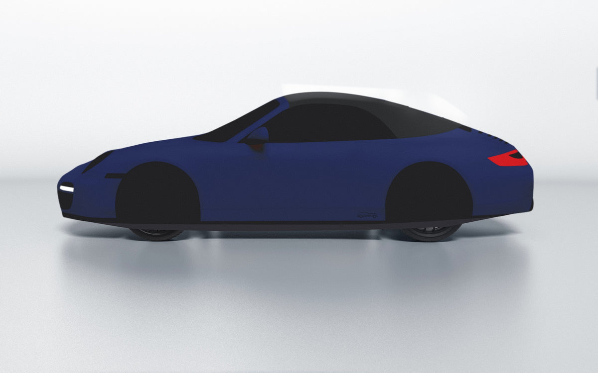 Goodwool tailor-made car cover for Porsche 911 (997.2) Carrera 4 GTS Cabriolet — Blue 565