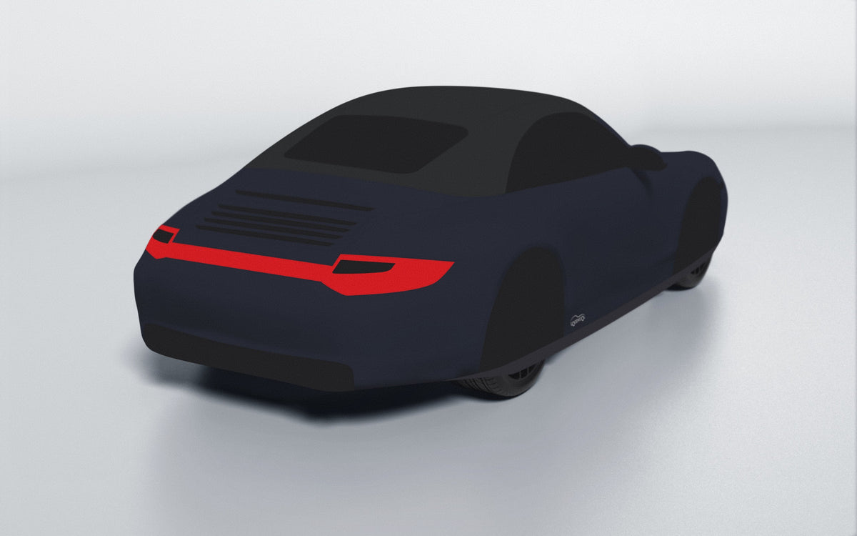 Goodwool tailor-made car cover for Porsche 911 (997.2) Carrera 4 GTS Cabriolet — Blue 590