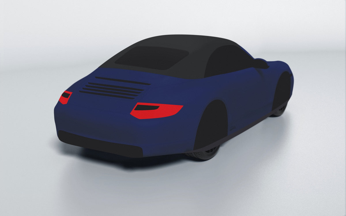Goodwool tailor-made car cover for Porsche 911 (997.2) Carrera Cabriolet — Blue 565