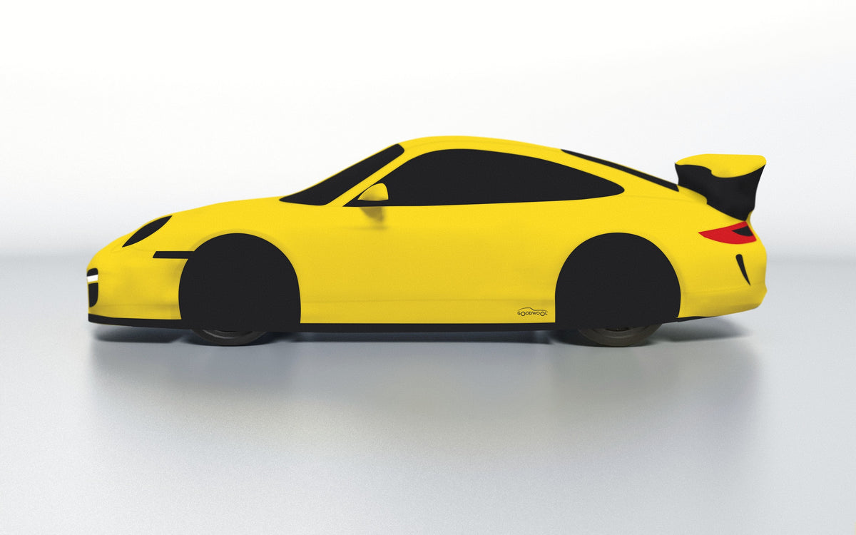 Goodwool tailor-made car cover for Porsche 911 (997.2) GT3 — Yellow 340