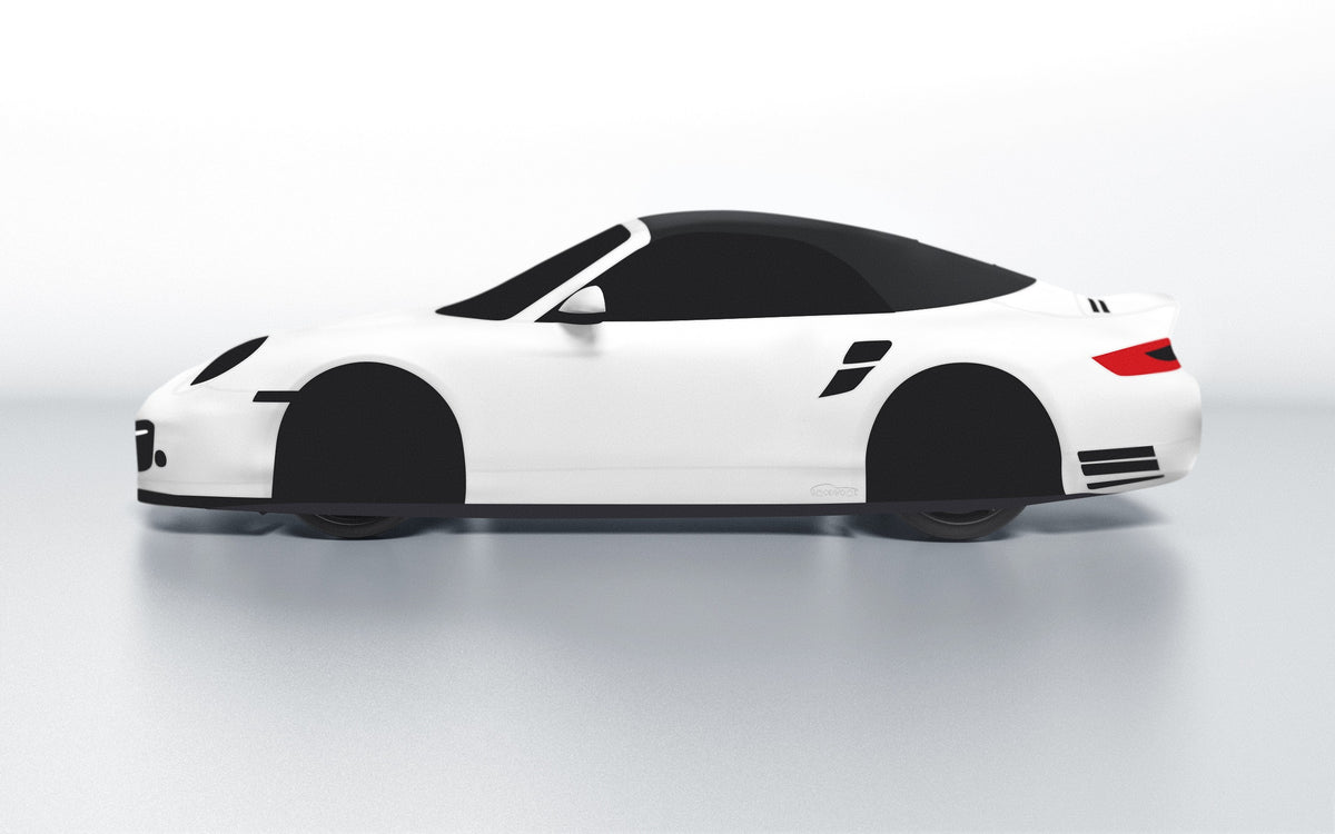 Goodwool tailor-made car cover for Porsche 911 (997.2) Turbo S Cabriolet — White 010