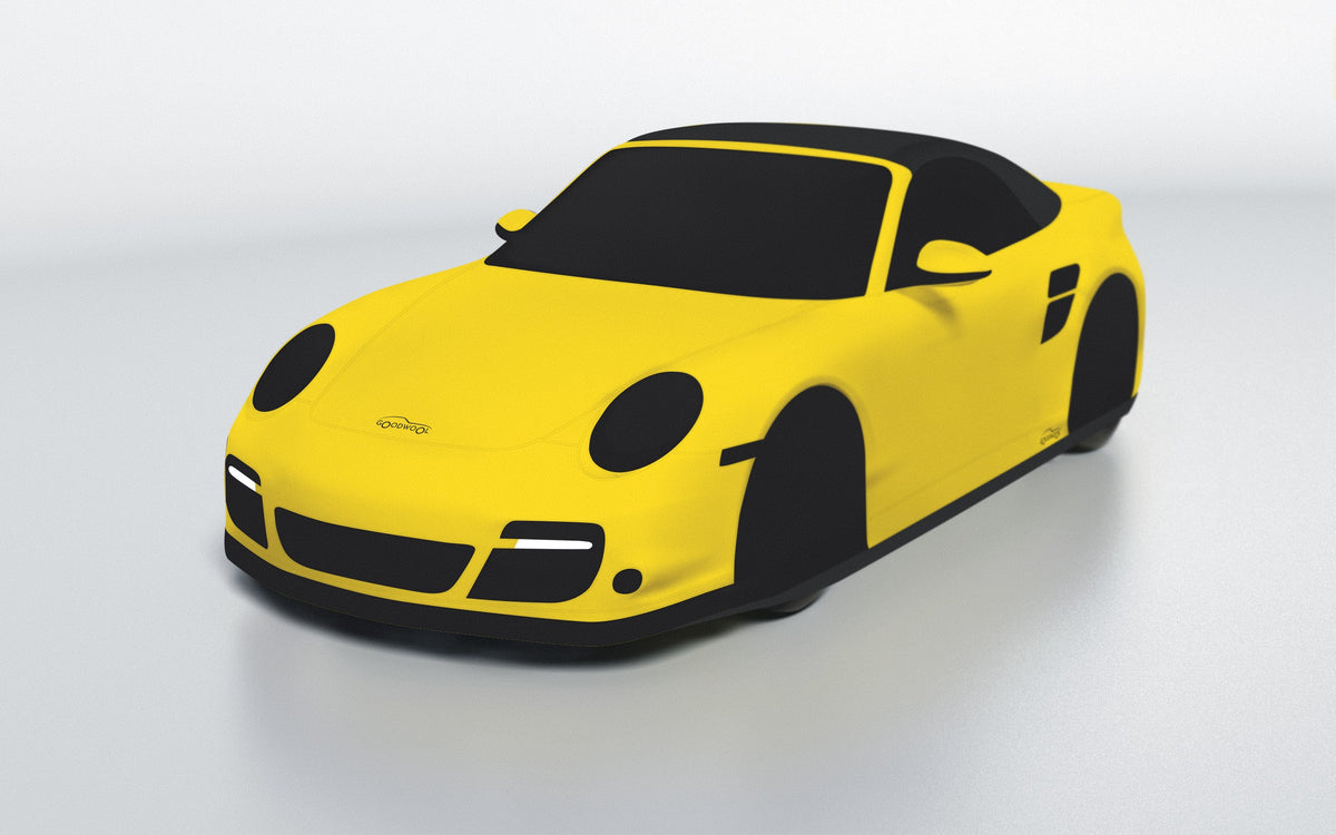 Goodwool tailor-made car cover for Porsche 911 (997.2) Turbo S Cabriolet — Yellow 340