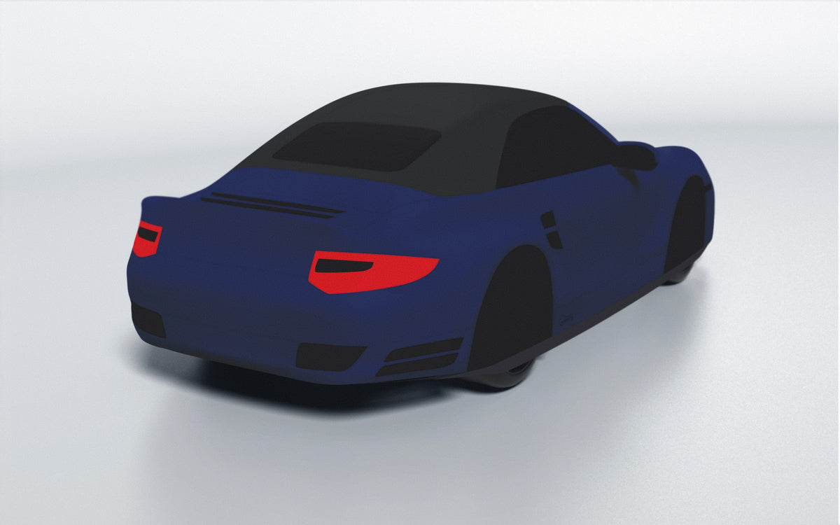 Goodwool tailor-made car cover for Porsche 911 (997.2) Turbo S Cabriolet — Blue 565