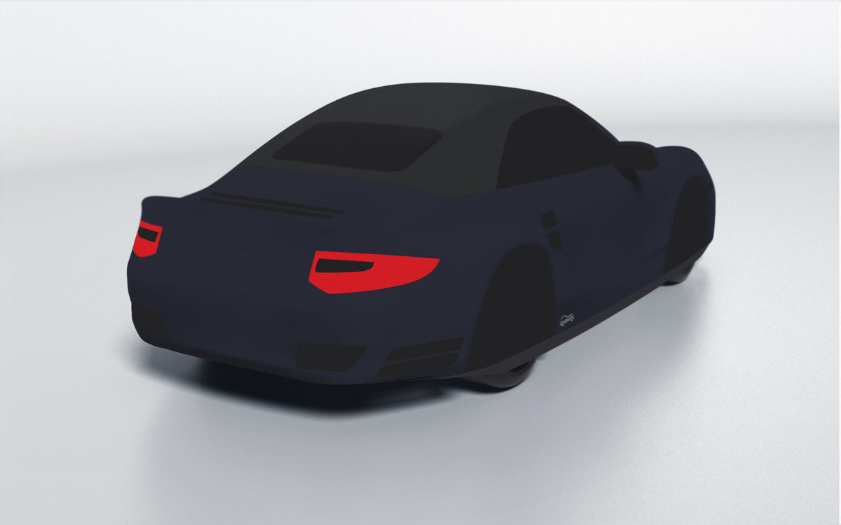 Goodwool tailor-made car cover for Porsche 911 (997.2) Turbo S Cabriolet — Blue 590