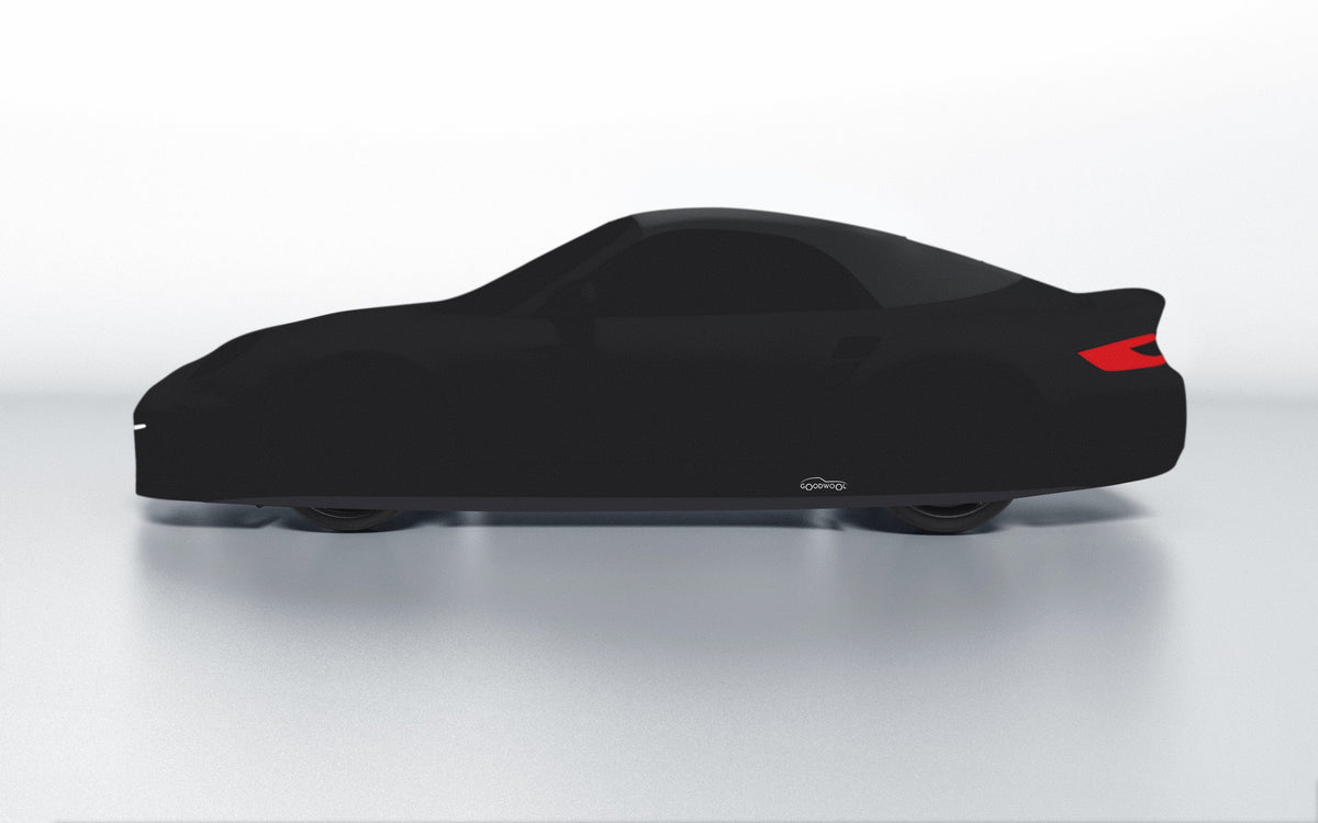 Goodwool tailor-made car cover for Porsche 911 (997.2) Turbo S Cabriolet — Black 890