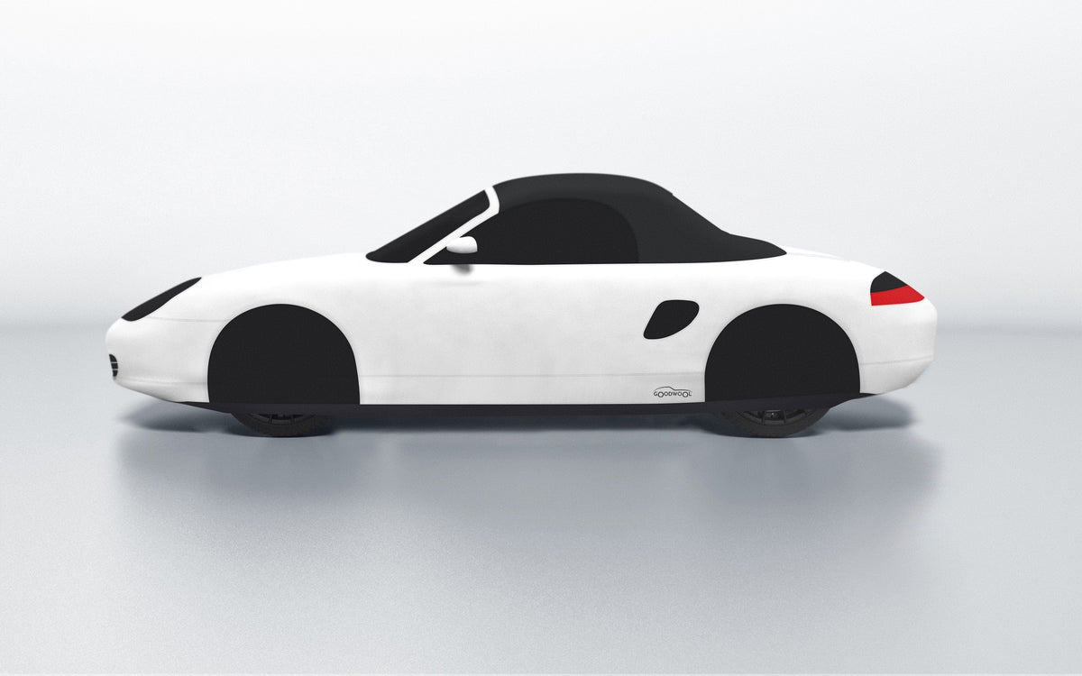 Goodwool tailor-made car cover for Porsche Boxster S (986.2) — White 010