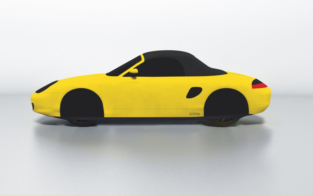 Goodwool tailor-made car cover for Porsche Boxster S (986.2) — Yellow 340