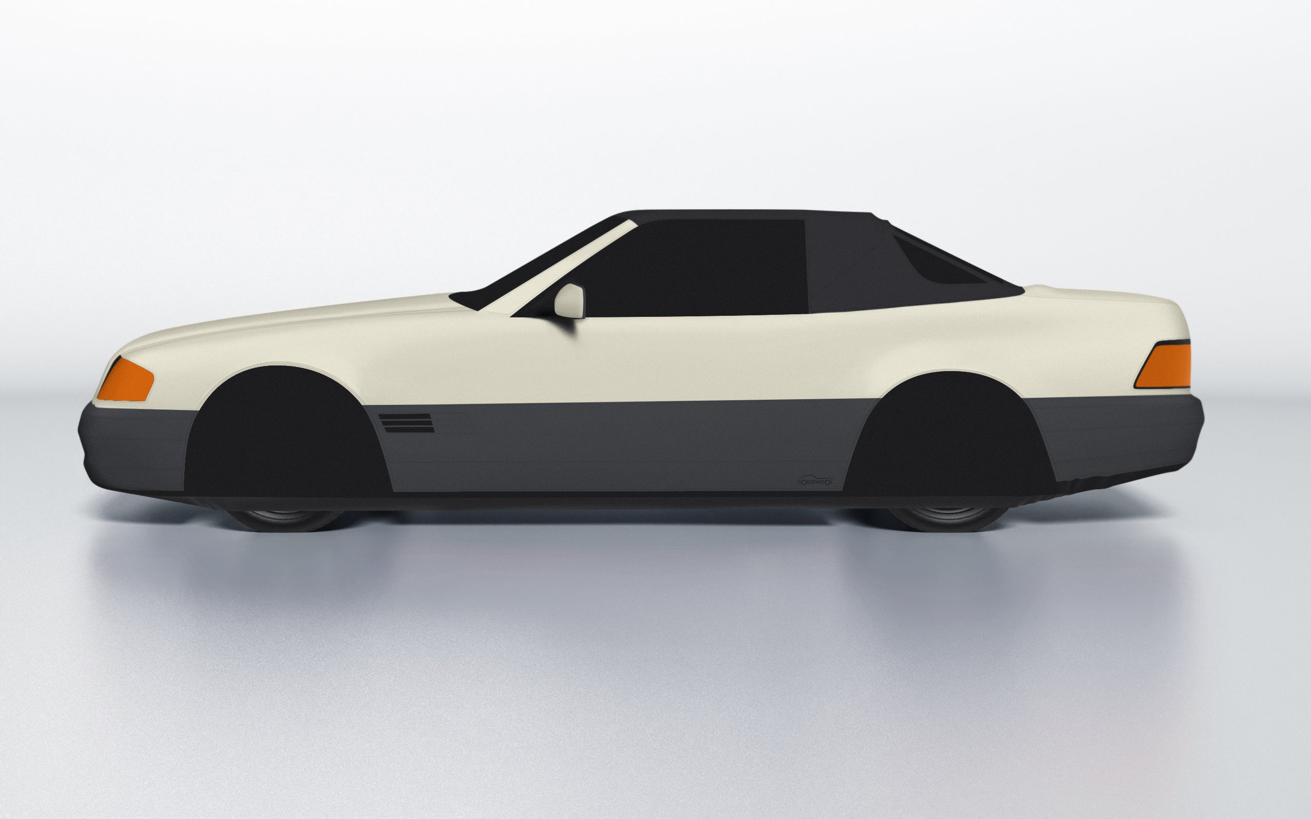 Goodwool tailor-made car cover for Mercedes-Benz SL 500 (R129) (1989-1995) — White 030