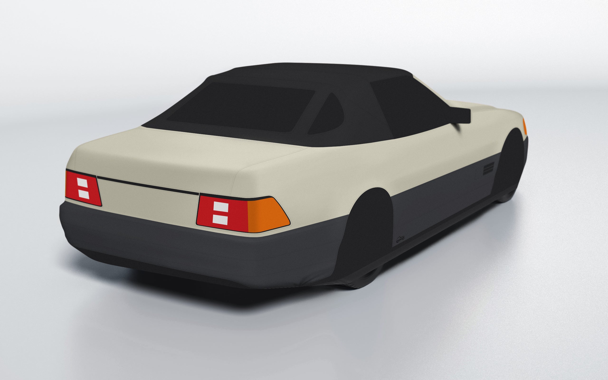 Goodwool tailor-made car cover for Mercedes-Benz SL 500 (R129) (1989-1995) — White 030