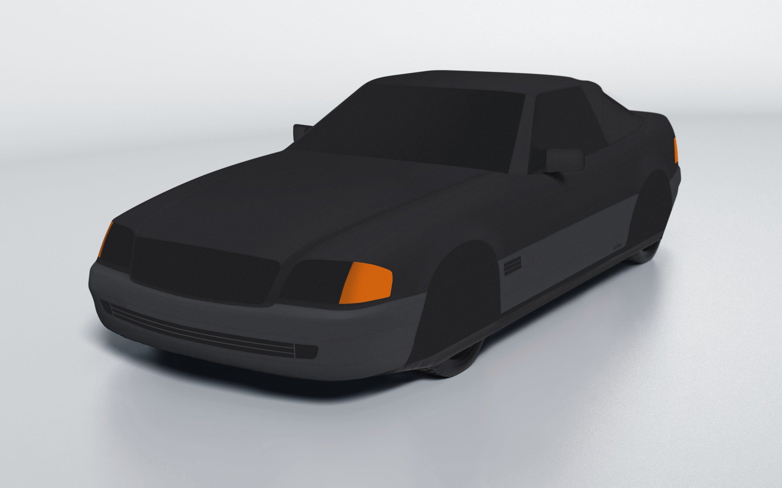 Goodwool tailor-made car cover for Mercedes-Benz SL 500 (R129) (1989-1995) — Black 850