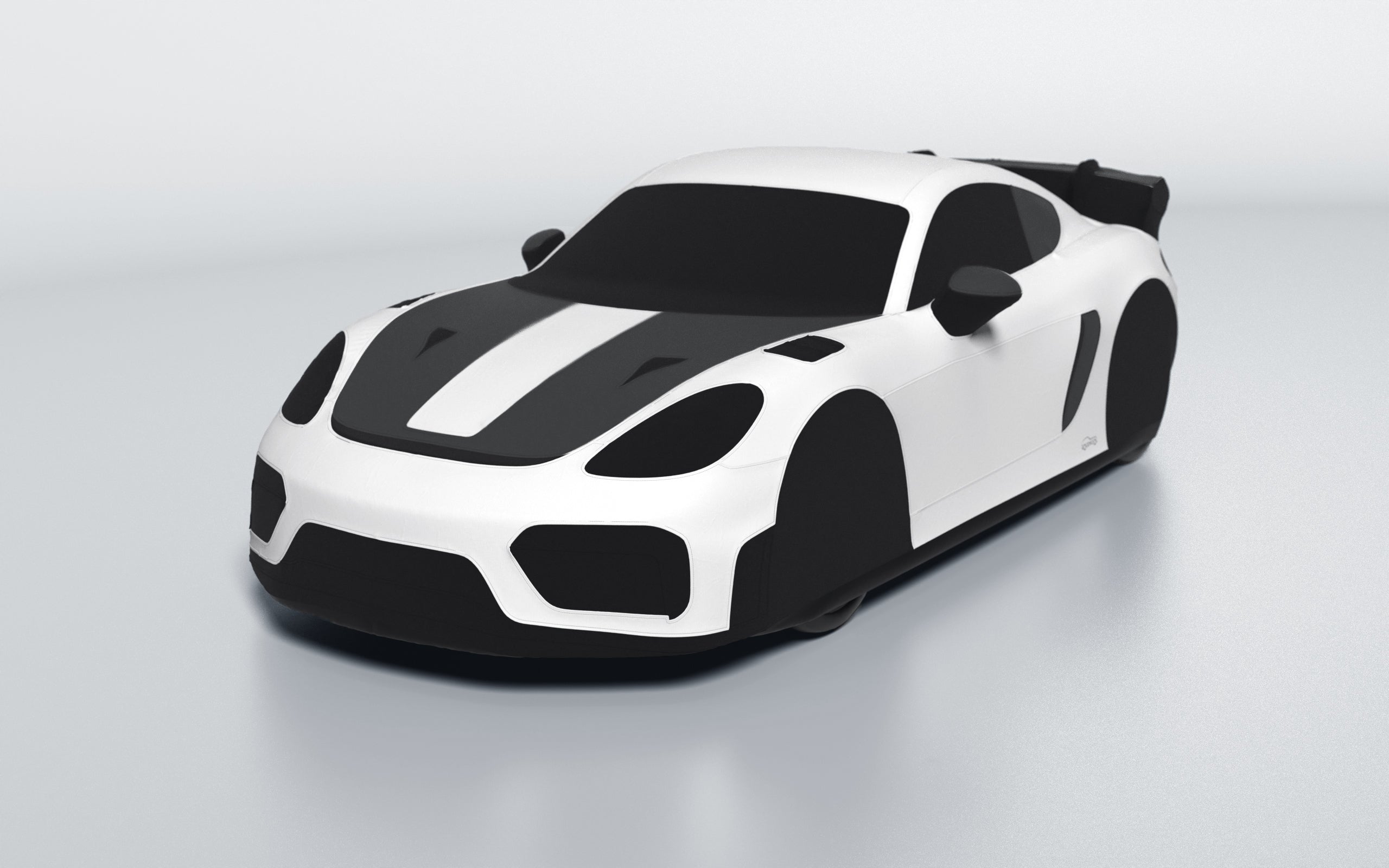 Goodwool tailor-made car cover for Porsche 718 Cayman GT4 RS — White 010