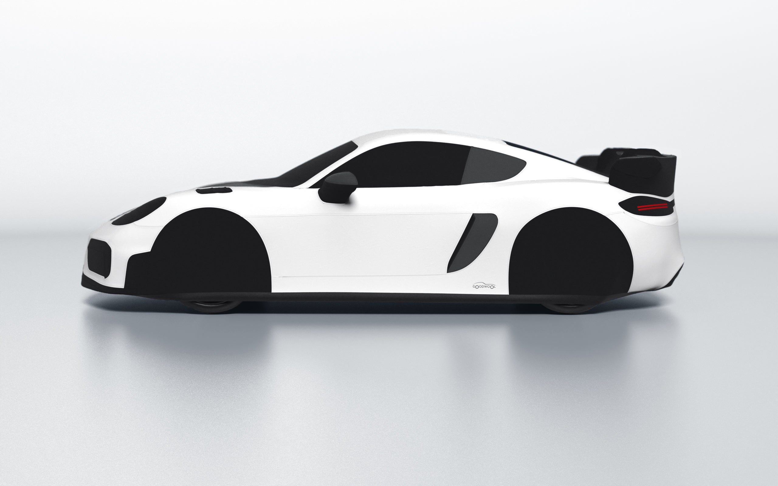 Goodwool tailor-made car cover for Porsche 718 Cayman GT4 RS — White 010