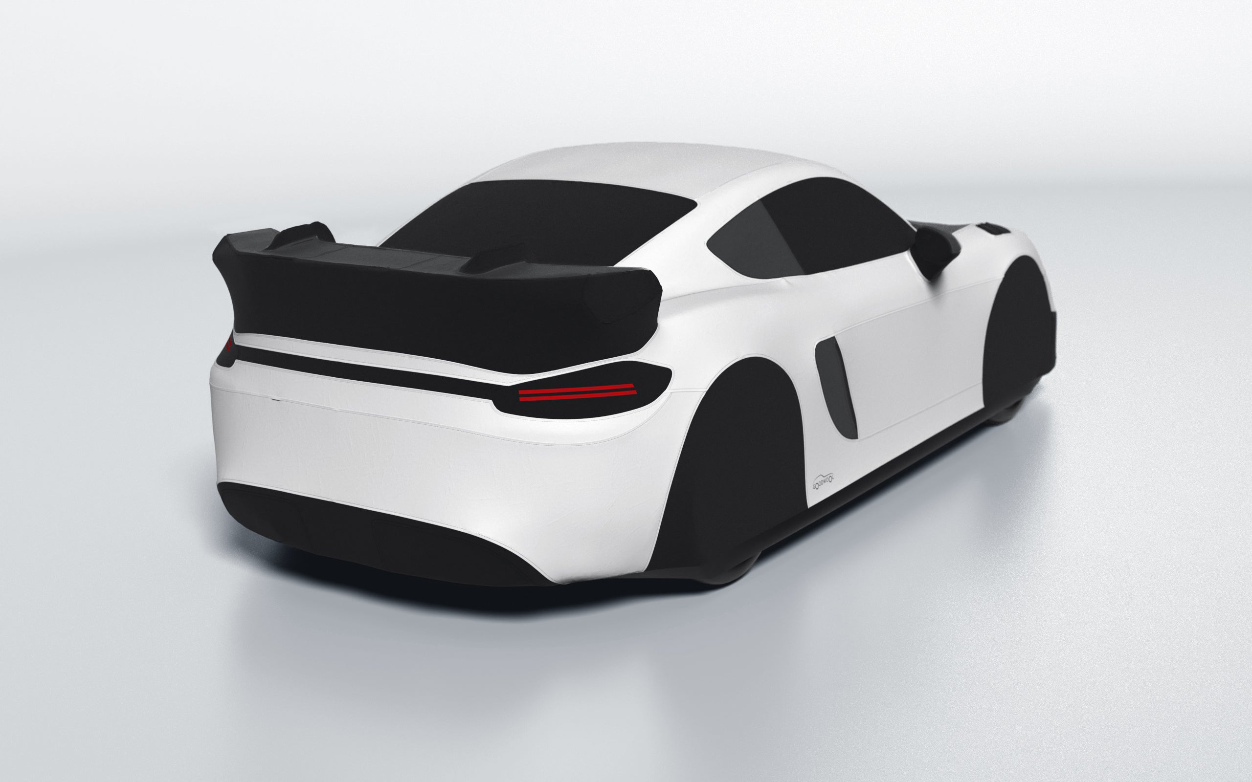 Goodwool tailor-made car cover for Porsche 718 Cayman GT4 RS — White 010