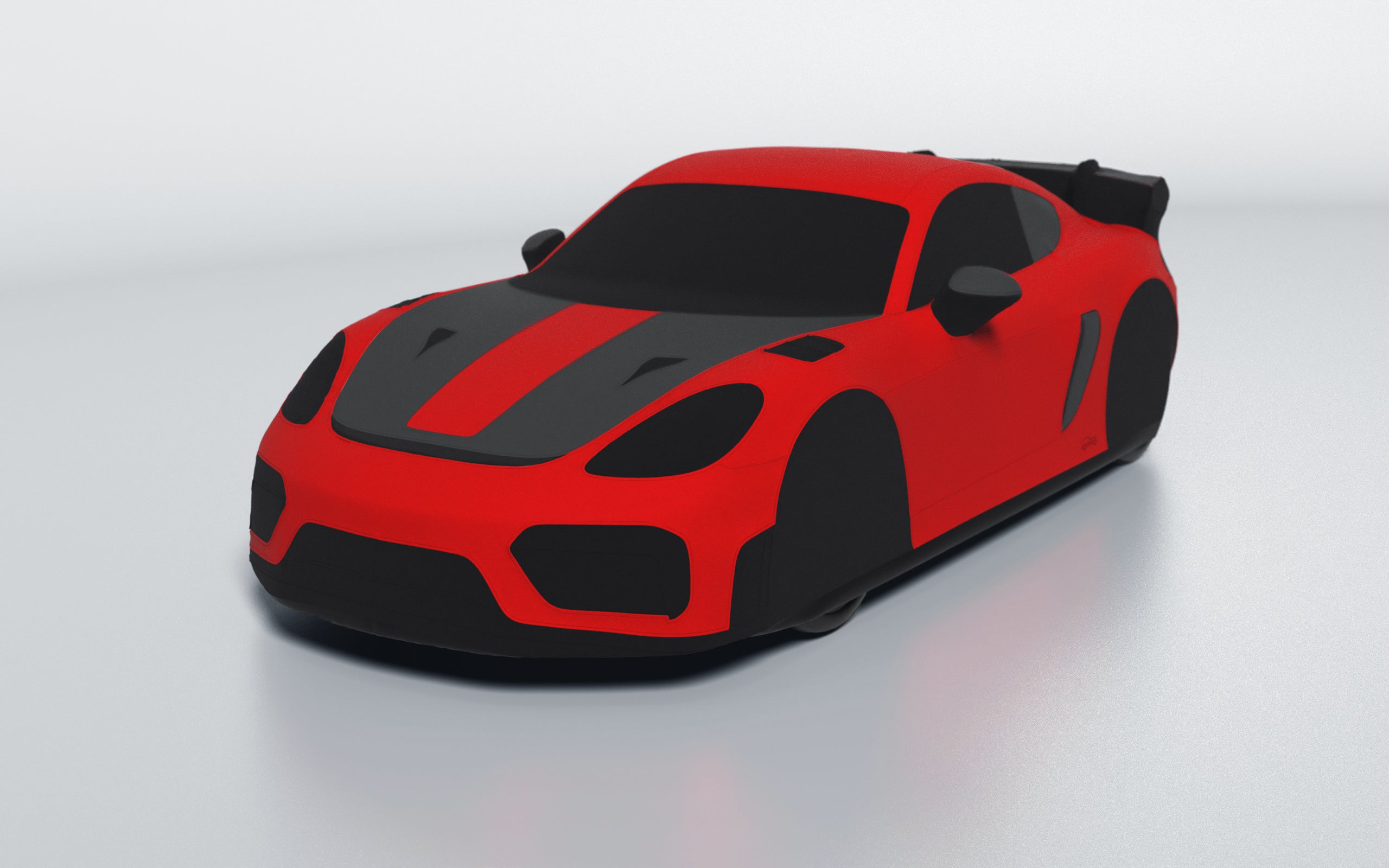 Goodwool tailor-made car cover for Porsche 718 Cayman GT4 RS — Red 150