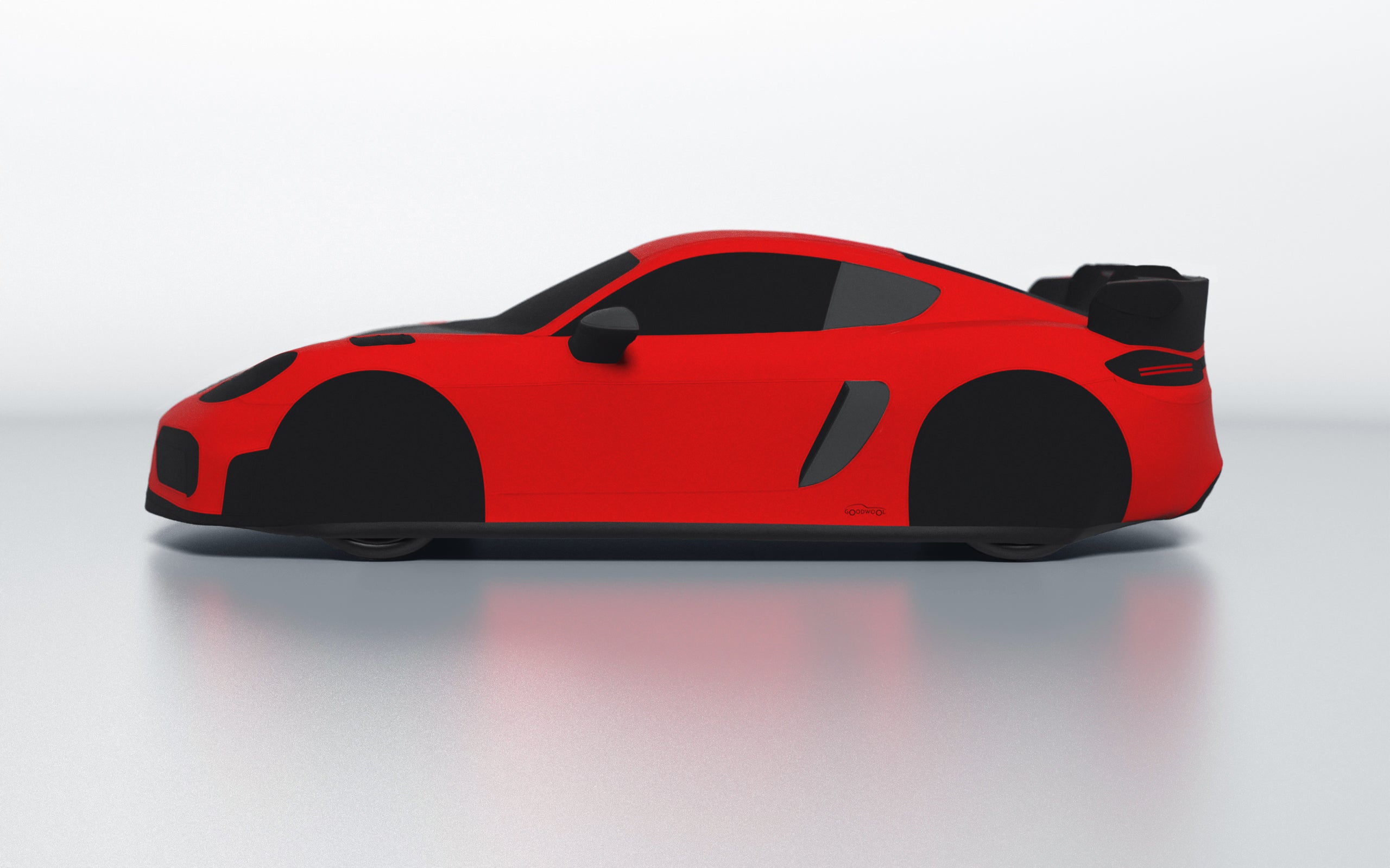 Goodwool tailor-made car cover for Porsche 718 Cayman GT4 RS — Red 150