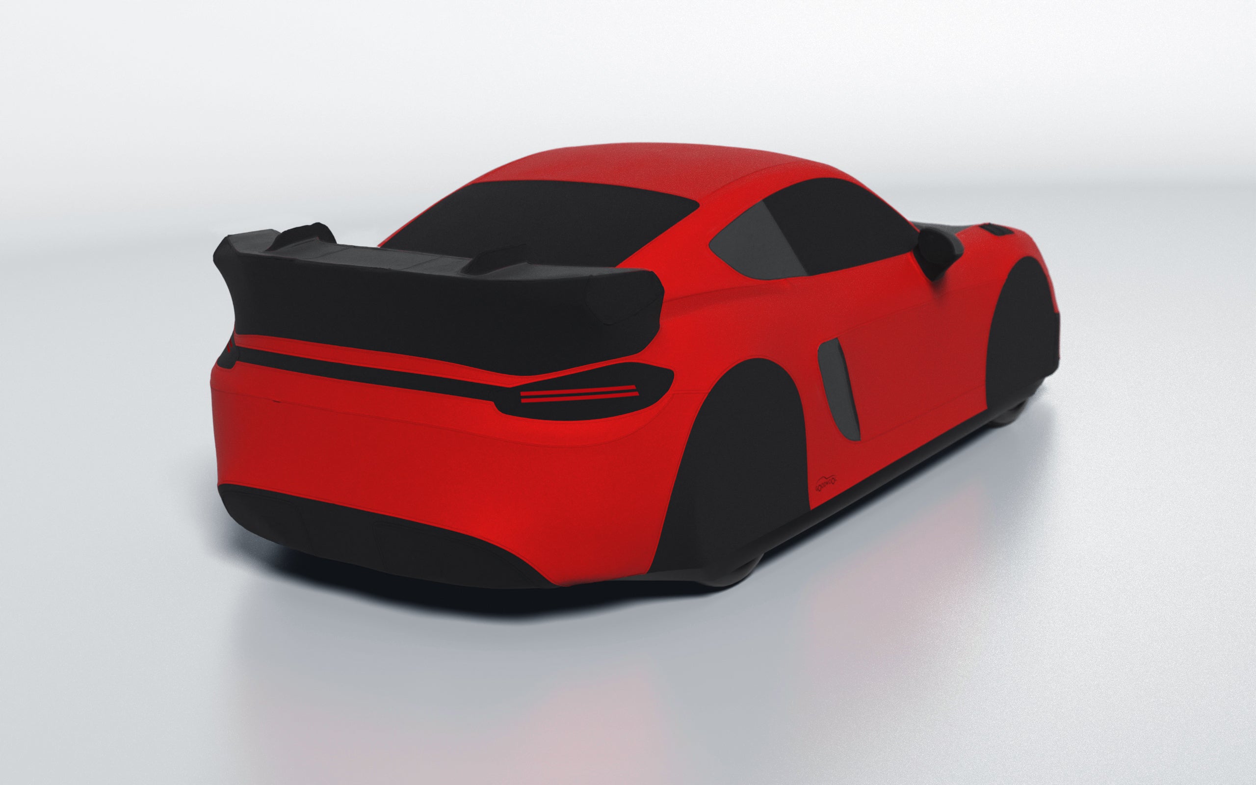 Goodwool tailor-made car cover for Porsche 718 Cayman GT4 RS — Red 150