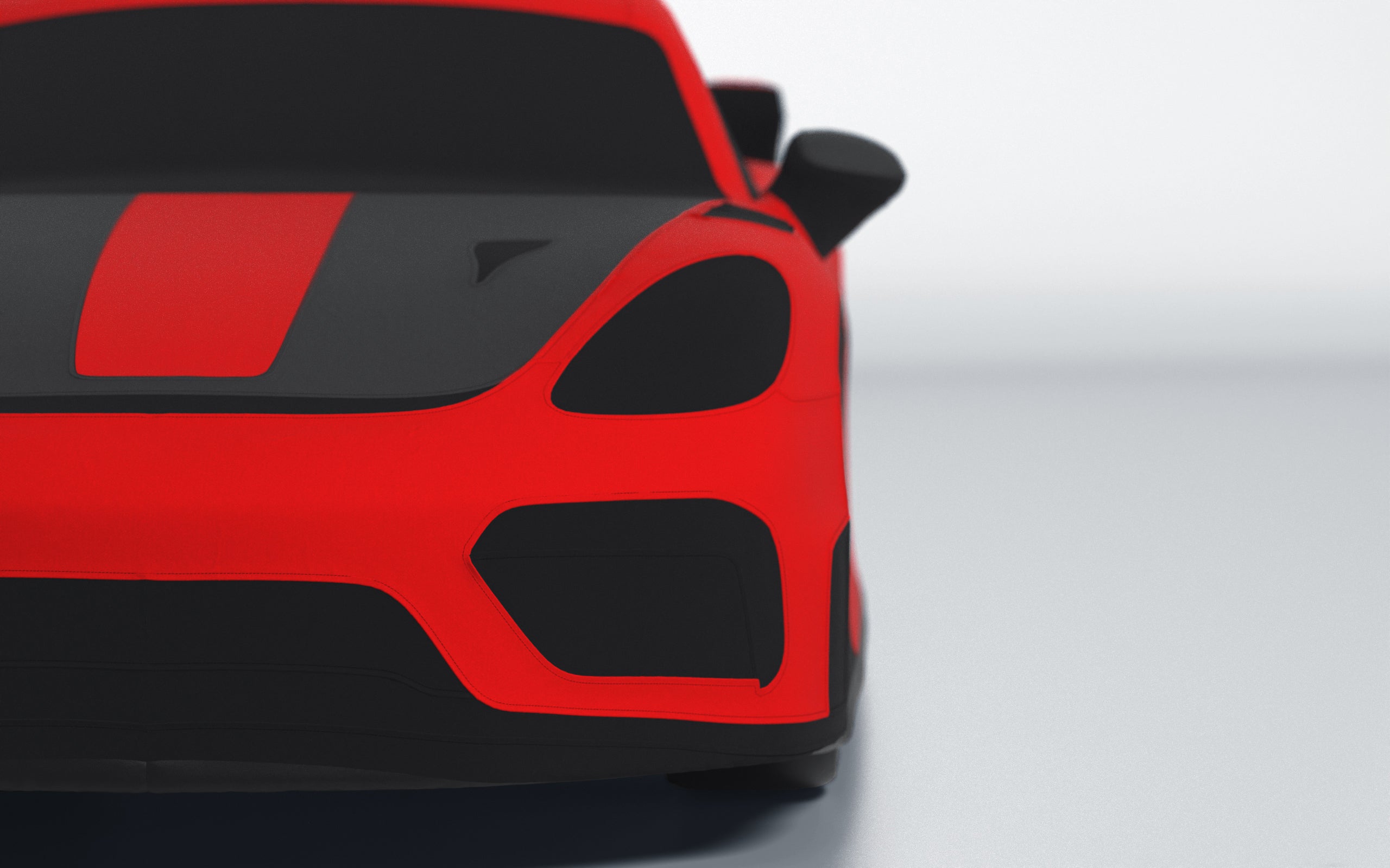 Goodwool tailor-made car cover for Porsche 718 Cayman GT4 RS — Red 150
