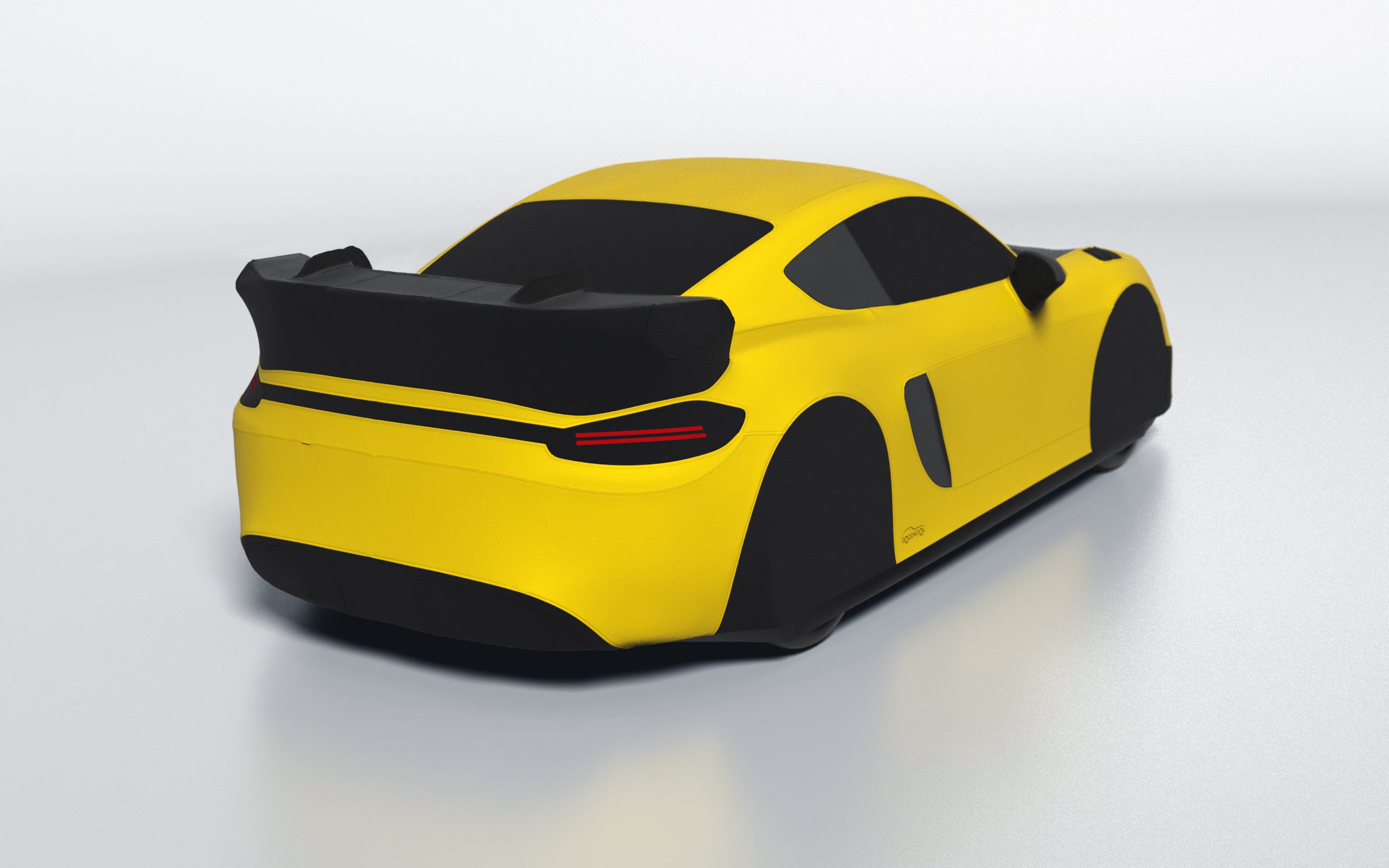 Goodwool tailor-made car cover for Porsche 718 Cayman GT4 RS — Yellow 340