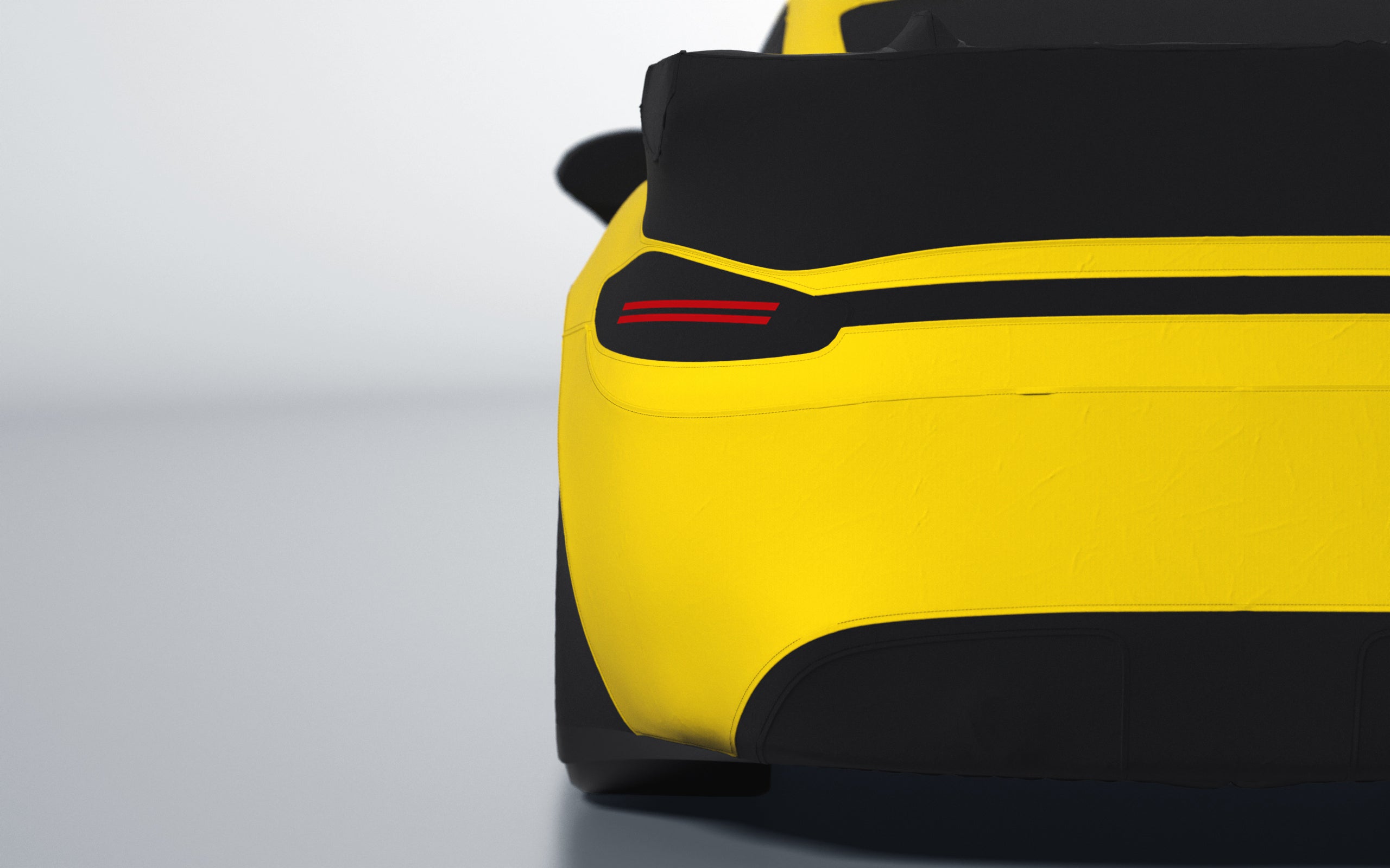 Goodwool tailor-made car cover for Porsche 718 Cayman GT4 RS — Yellow 340