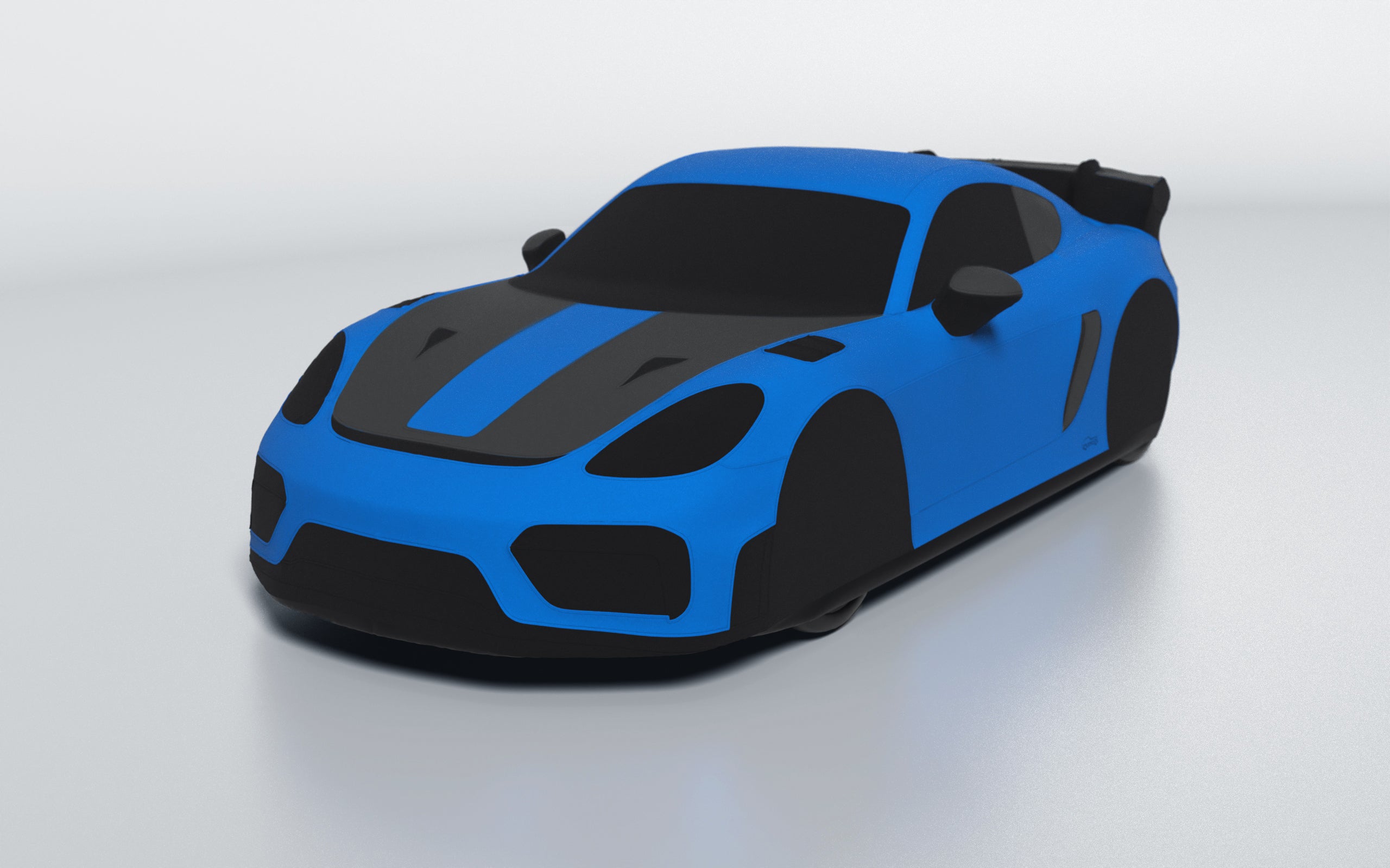 Goodwool tailor-made car cover for Porsche 718 Cayman GT4 RS — Blue 540