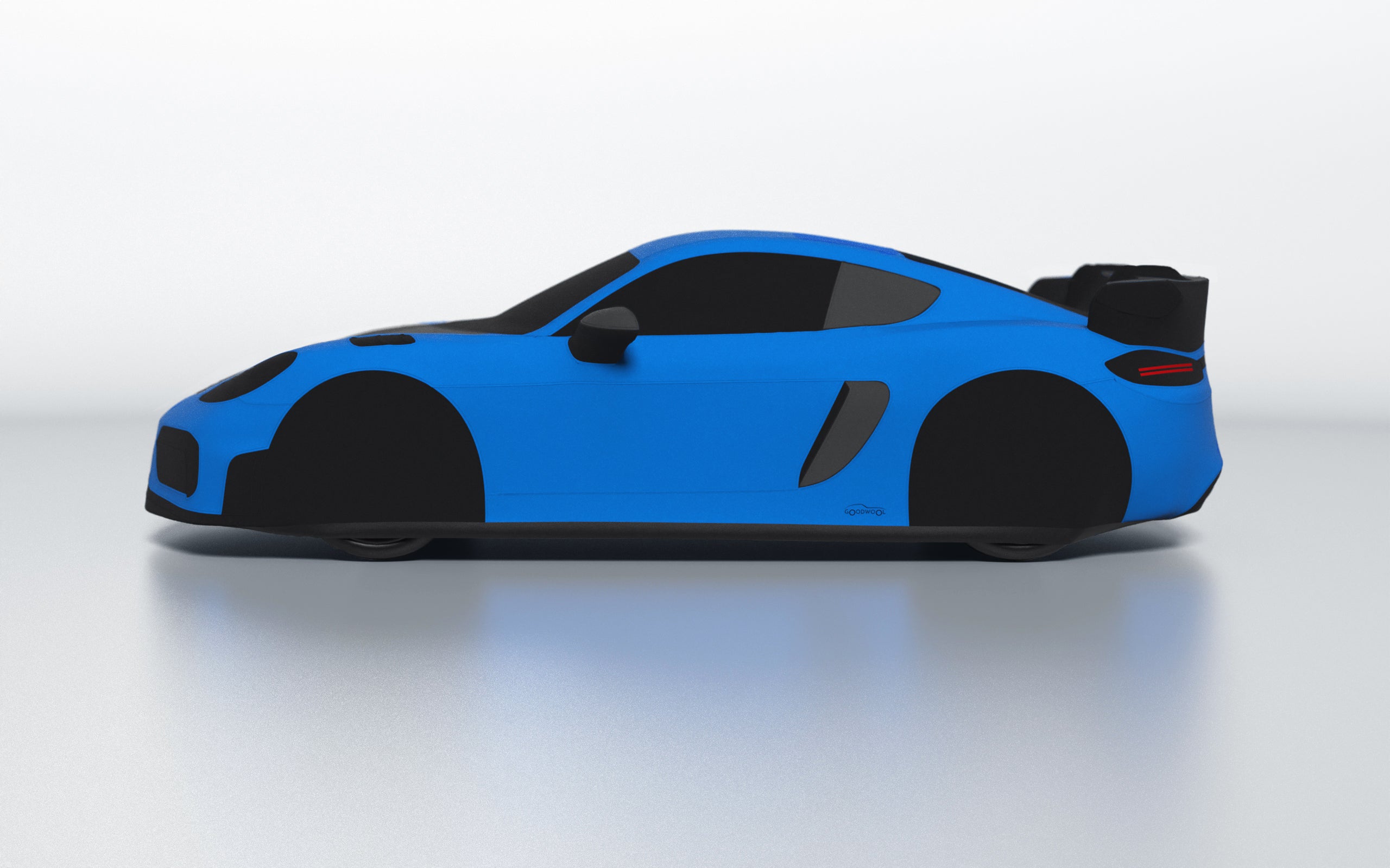 Goodwool tailor-made car cover for Porsche 718 Cayman GT4 RS — Blue 540