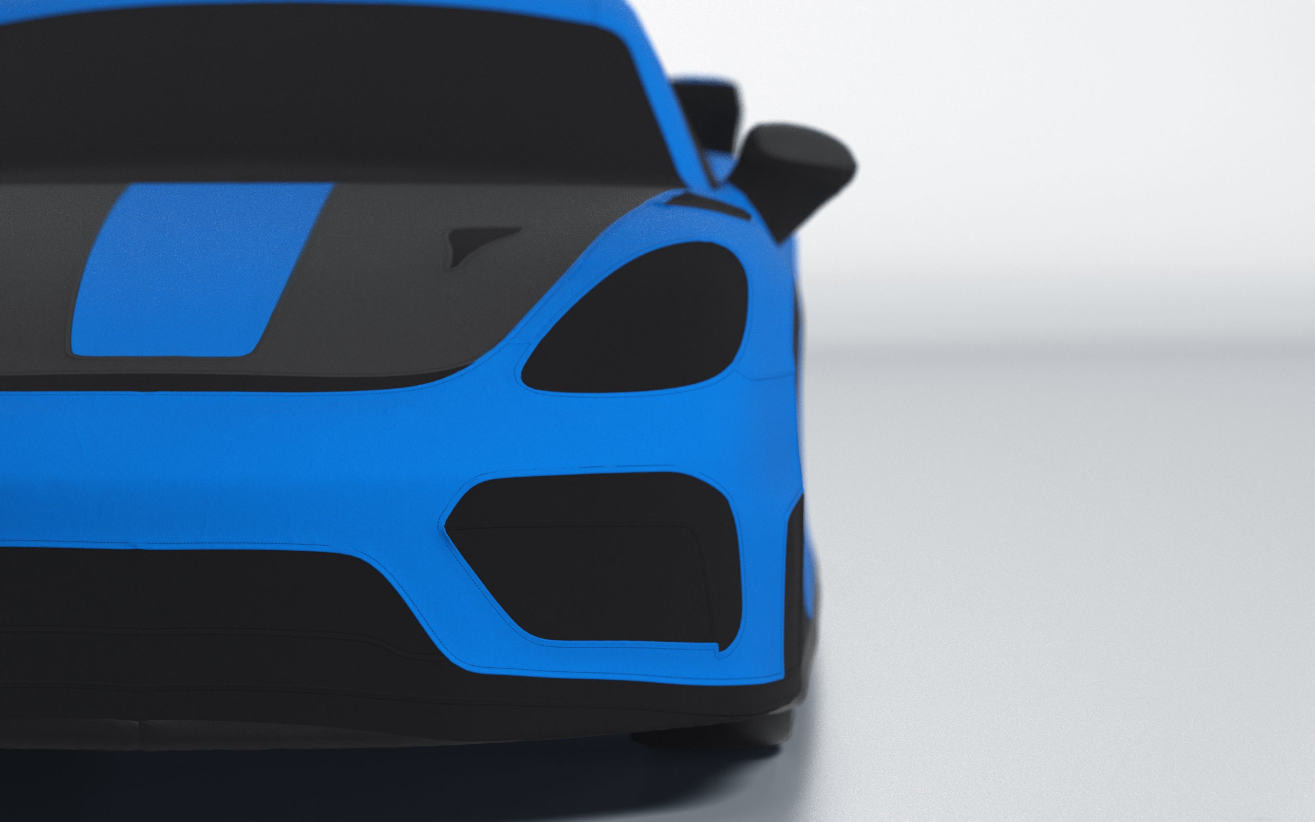 Goodwool tailor-made car cover for Porsche 718 Cayman GT4 RS — Blue 540