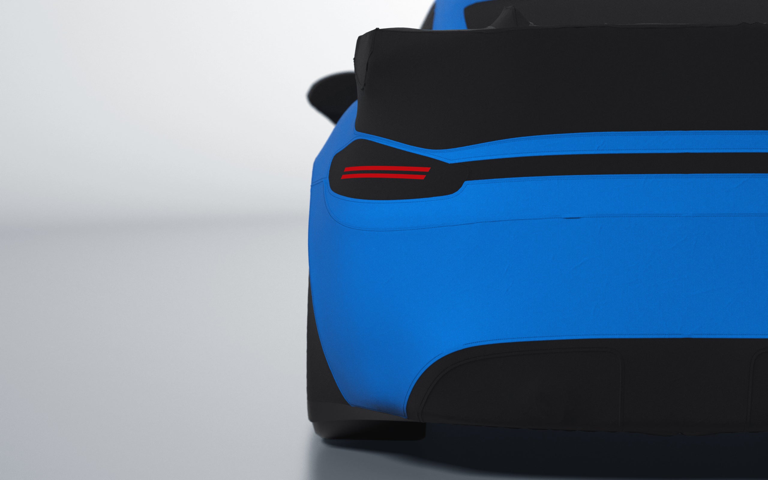 Goodwool tailor-made car cover for Porsche 718 Cayman GT4 RS — Blue 540