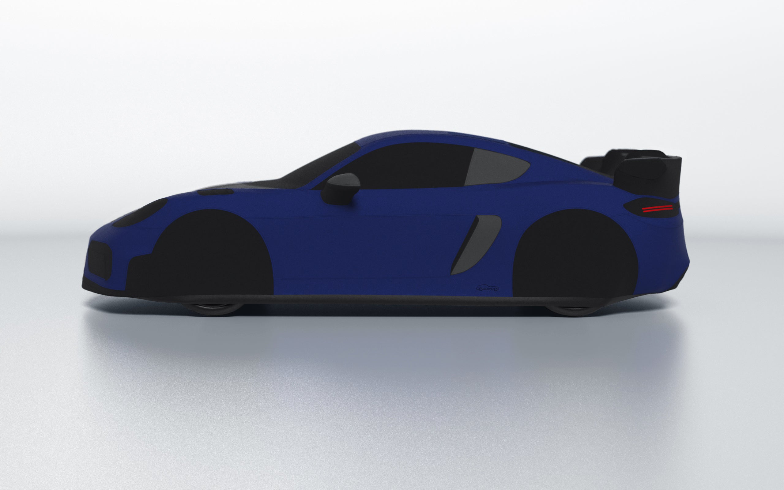 Goodwool tailor-made car cover for Porsche 718 Cayman GT4 RS — Blue 565